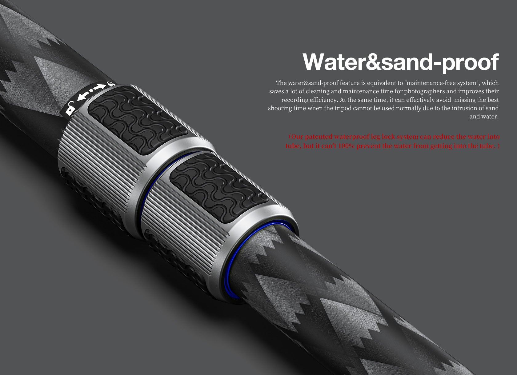 Leofoto MPQ-40 Series Premium Carbon Fiber Monopod with Case | Water-Resistant Legs