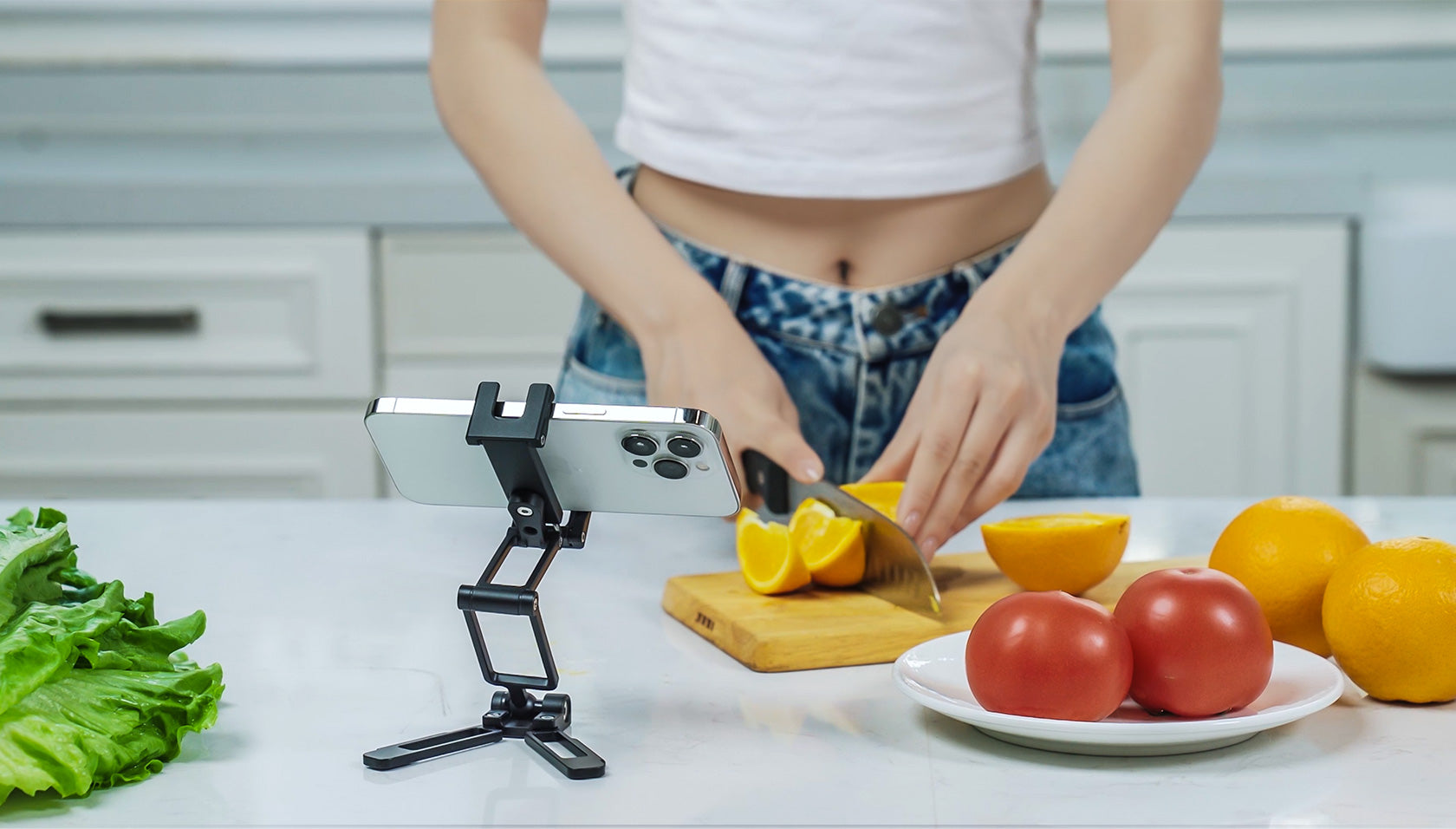 Leofoto PS-4 Multi-functional Foldable Cellphone Stand with Arca-Compatible Dovetail and Cold Shoe Mount