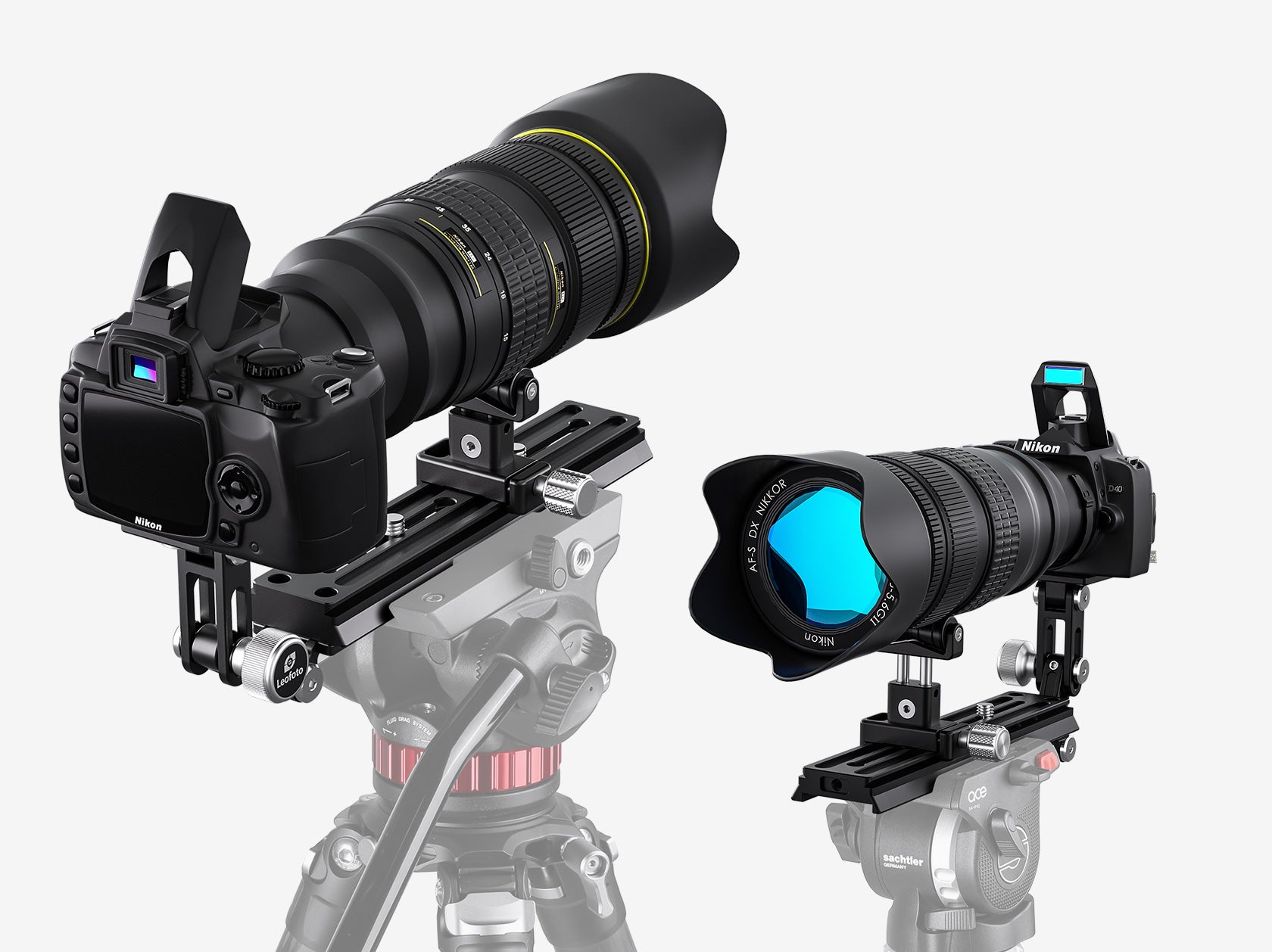 Leofoto VR-220Kit Updated 220mm Dual Pivot Long Lens Support for Manfrotto/ Sachtler Tripod Head