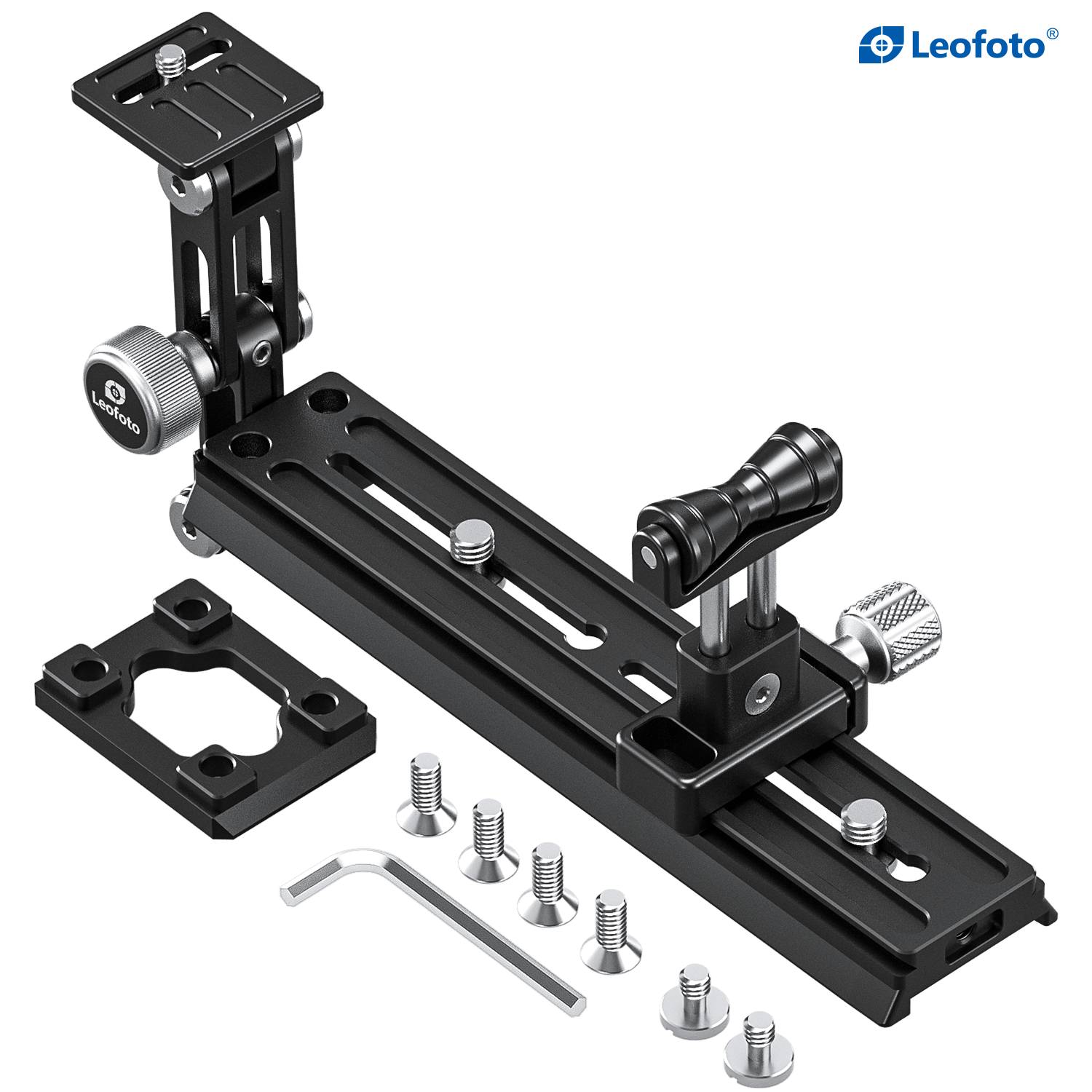 Leofoto VR-220Kit Updated 220mm Dual Pivot Long Lens Support for Manfrotto/ Sachtler Tripod Head