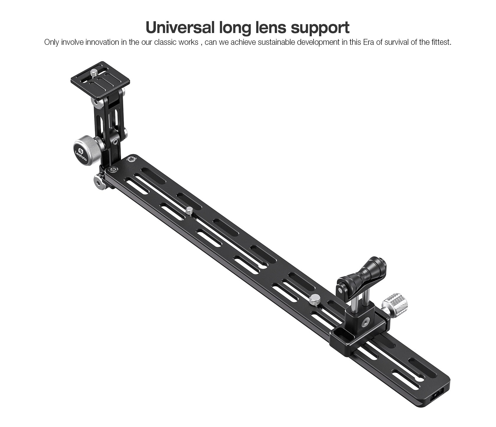 Leofoto VR-400Kit Updated 400mm Dual Pivot Long Tele Lens Support for Arca