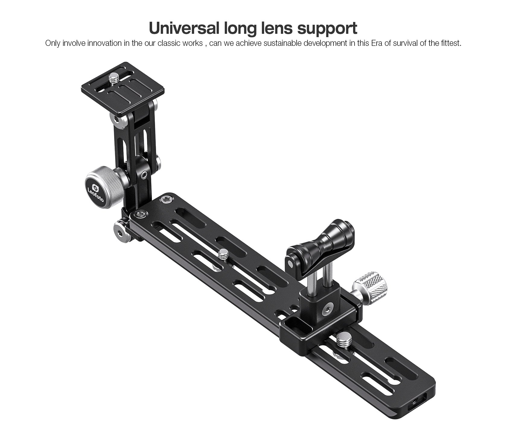Leofoto VR-250Kit Updated 250mm Dual Pivot Long Tele Lens Support for Arca