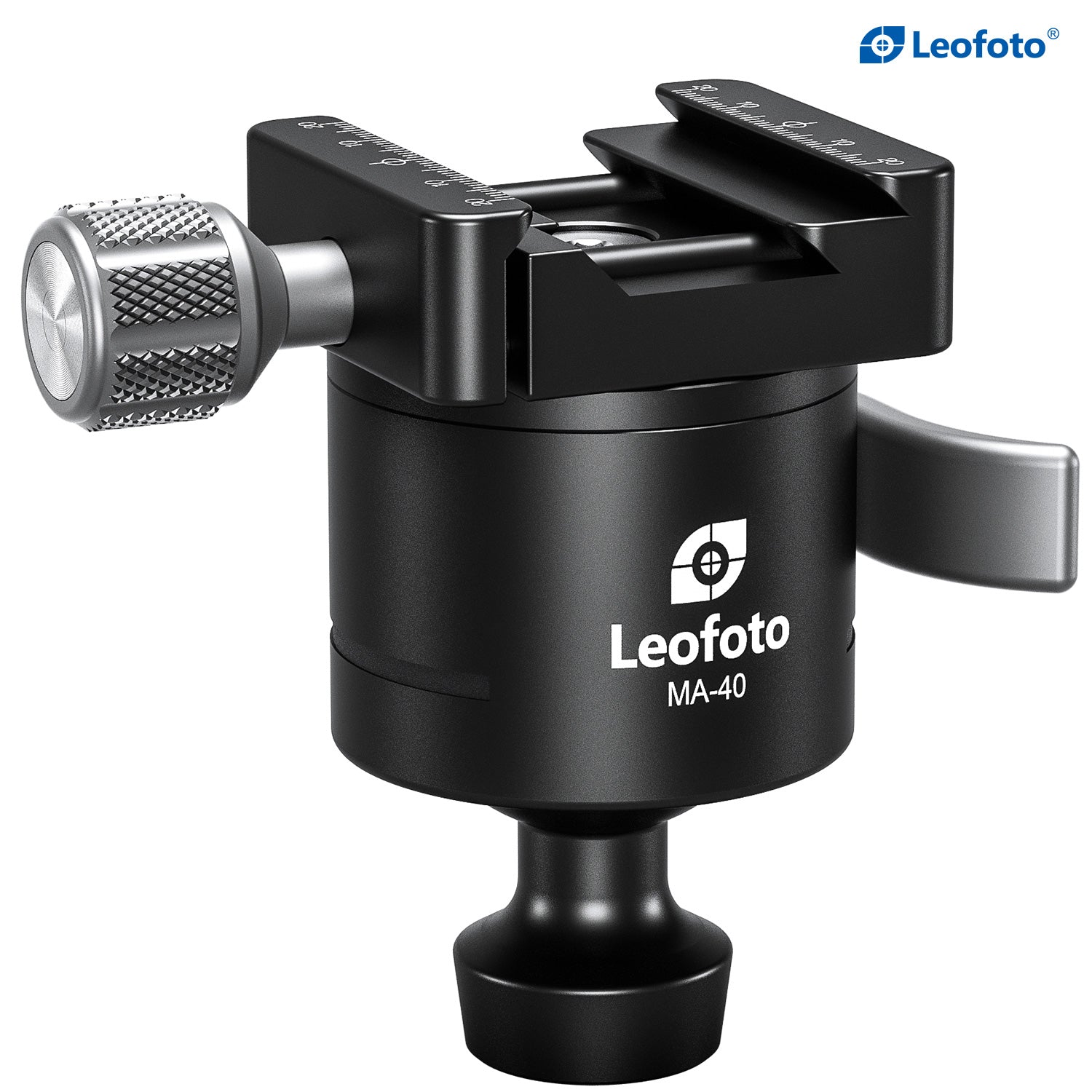 Leofoto MA-40 40mm Rapid Lock Outdoors Ball Head With Dual Arca / Picatinny Clamp