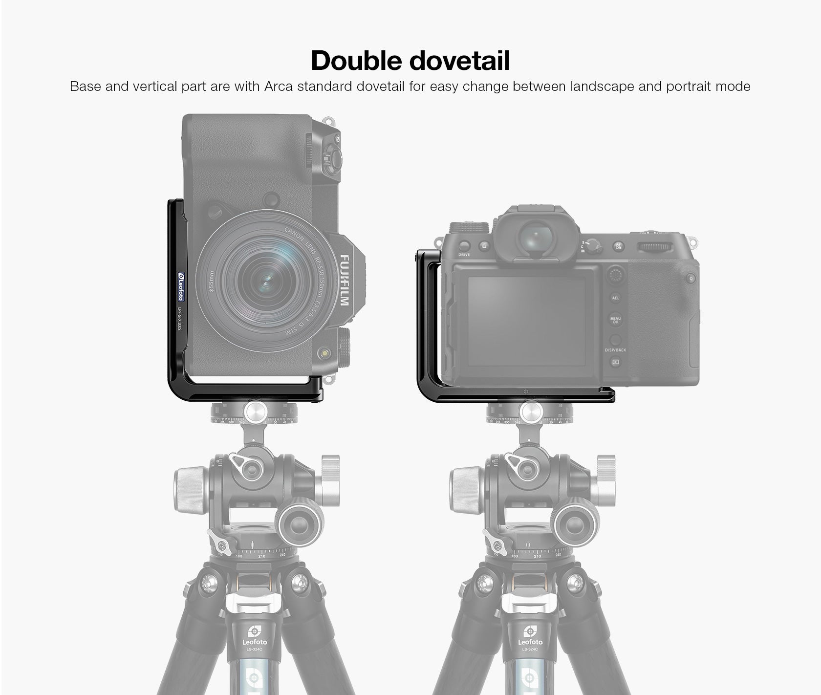 Leofoto LPF-GFX-100S L Plate for Fujifilm GFX100S / GFX50SII / GFX100II / GFX100SII | Arca Compatible