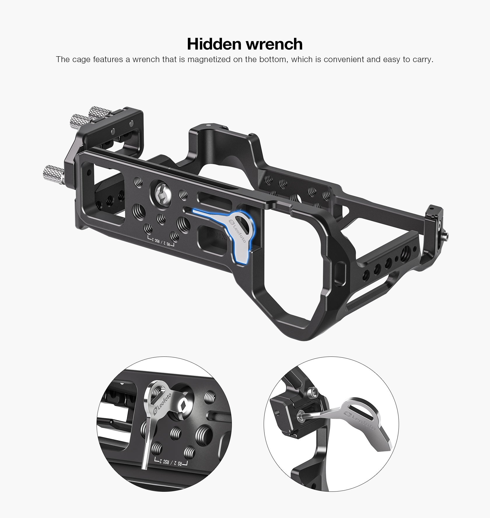Leofoto GFX100S Camera Cage for Fujifilm GFX100S/GFX50SII
