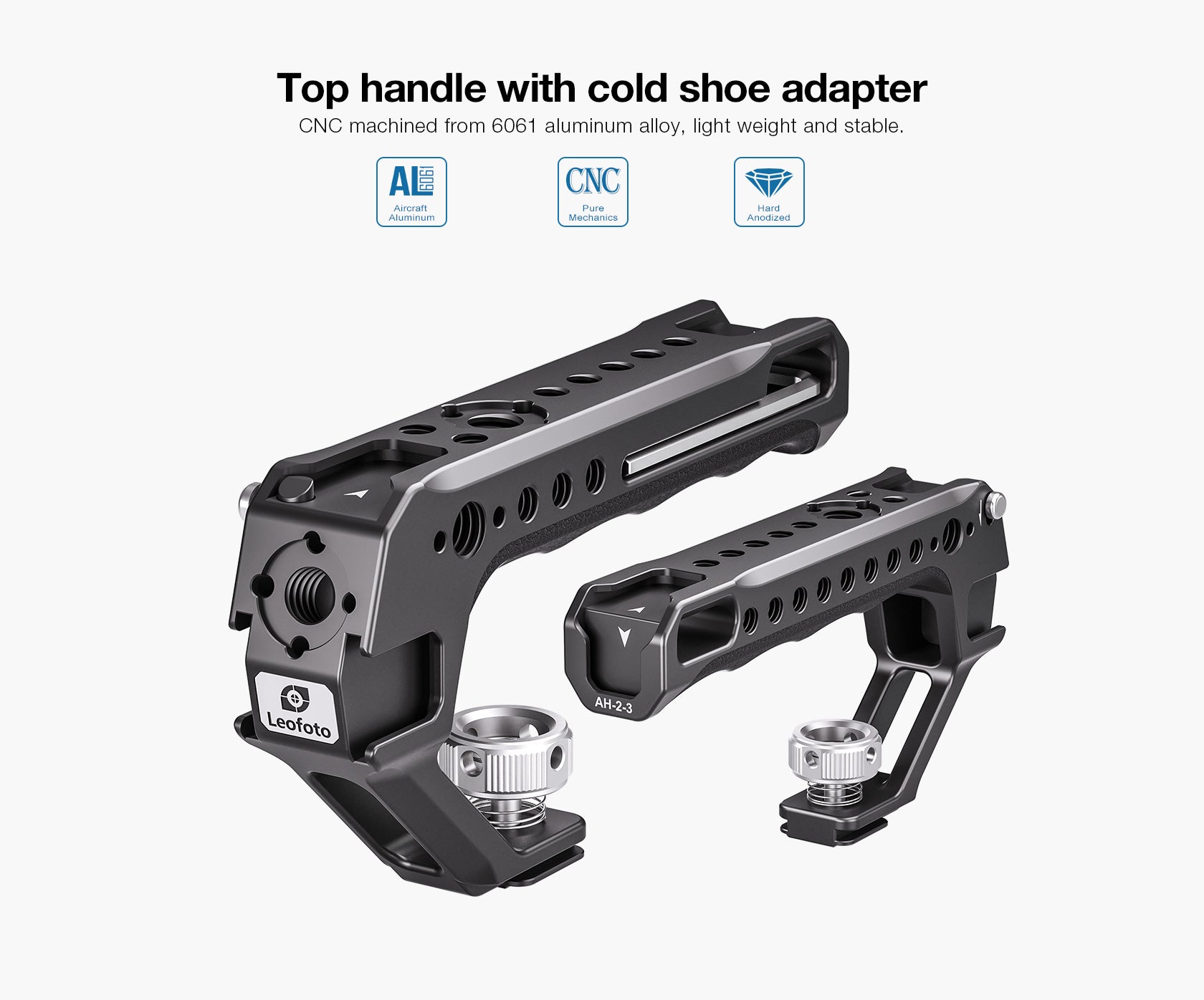 Leofoto AH-2-3 Top Handle | Cold Shoe
