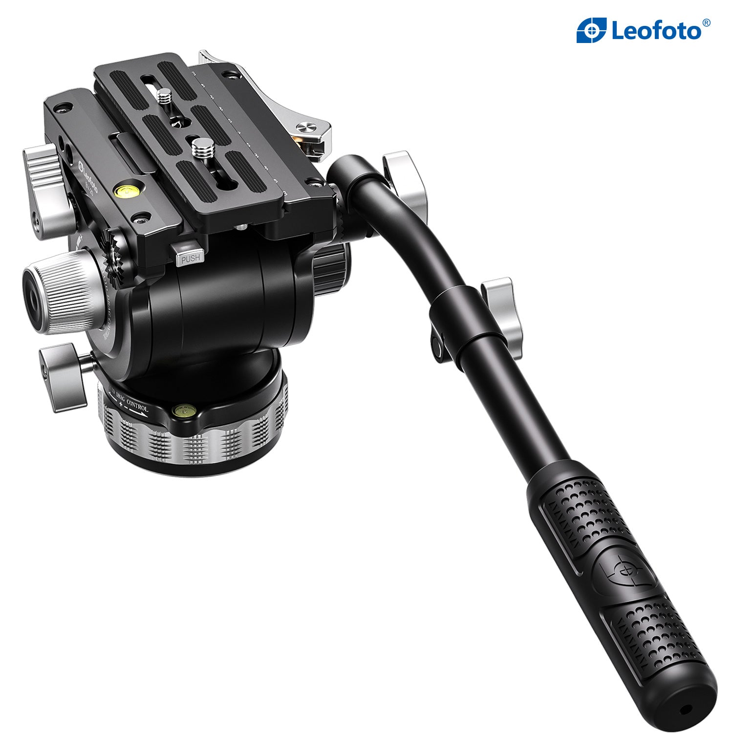 Leofoto BV-20 (Lever-Release Clamp) Pro Fluid Video Head with Arca Compatible QR Plate