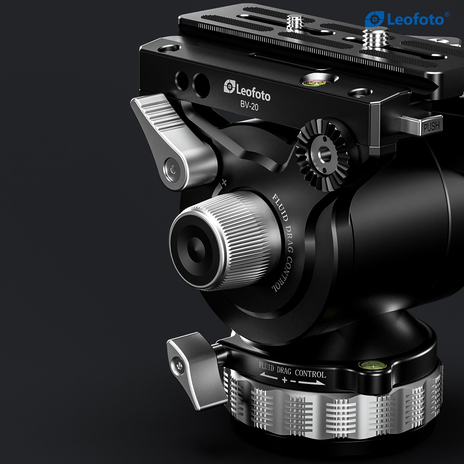 Leofoto BV-20 (Lever-Release Clamp) Pro Fluid Video Head - Arca Standard