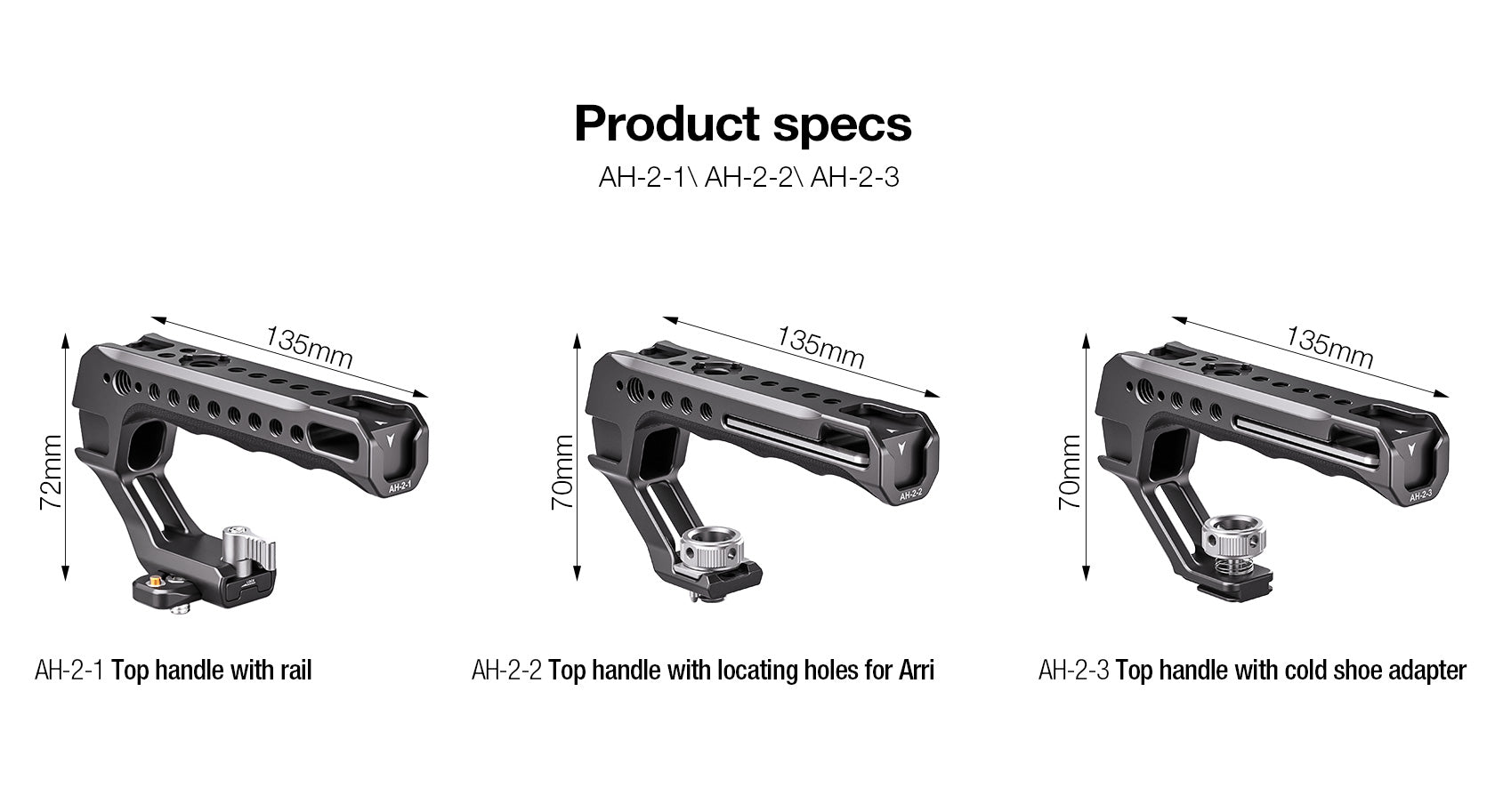 Leofoto AH-2-3 Top Handle | Cold Shoe