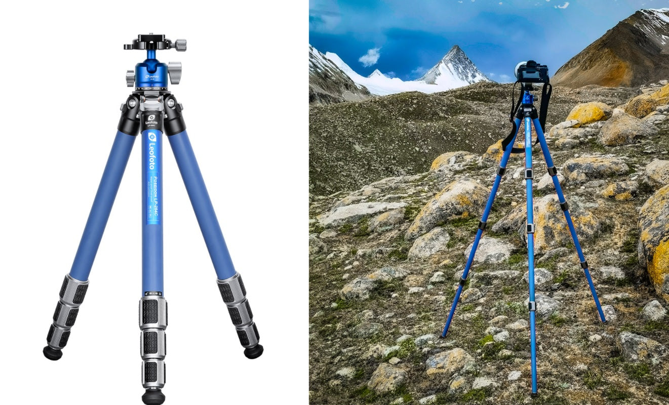 Leofoto LP-284C Poseidon Ocean Tripod + LH-30 Ballhead Set (Full Blue) | Anti-Corrosion with Titanium Foot Spike