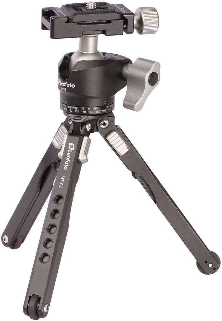 Leofoto MT-03+LH-25 Mini Tripod with Mini Ball Head Kit and Bag