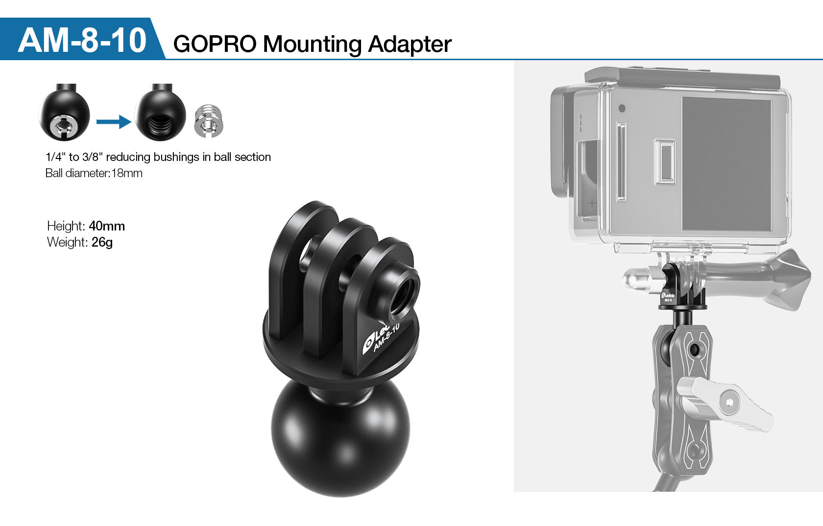 Leofoto AM-8 Professional Magic Arm Kit