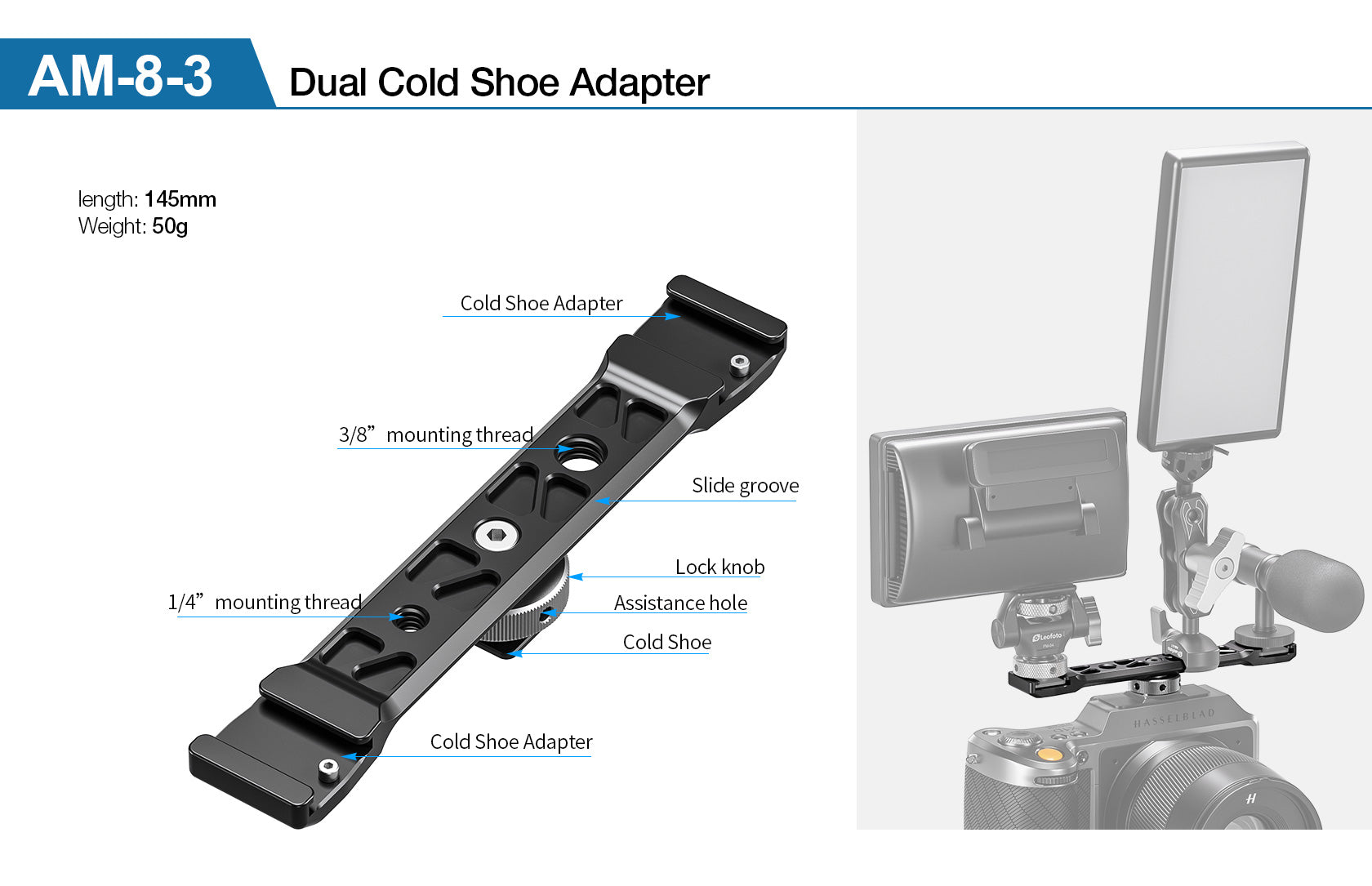 Leofoto AM-8 Professional Magic Arm Kit