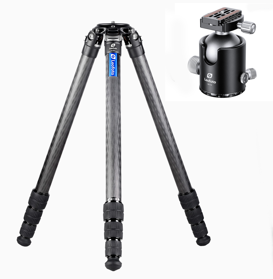 Leofoto LM-404CL(Long) Tripod with 100mm Video Bowl/Platform and Bag | Max Load 88 lb