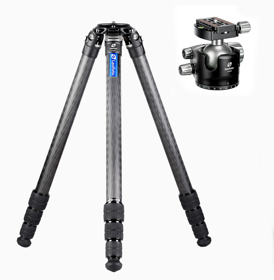 Leofoto LM-404CL(Long) Tripod with 100mm Video Bowl/Platform and Bag | Max Load 88 lb