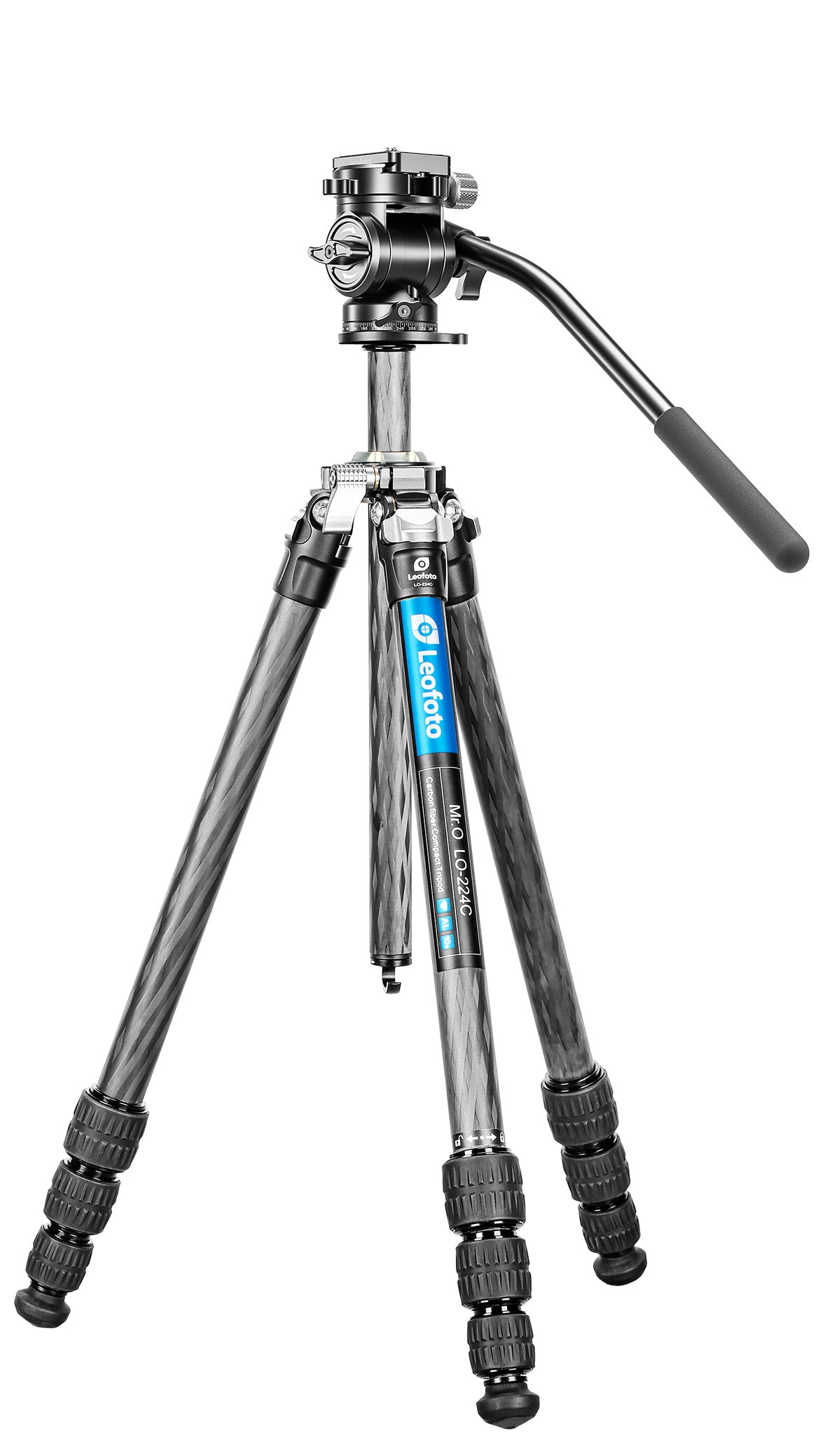 Leofoto LO-224C+BV-1 Video Tripod Kit with Built-in Hollow Ball & Bag