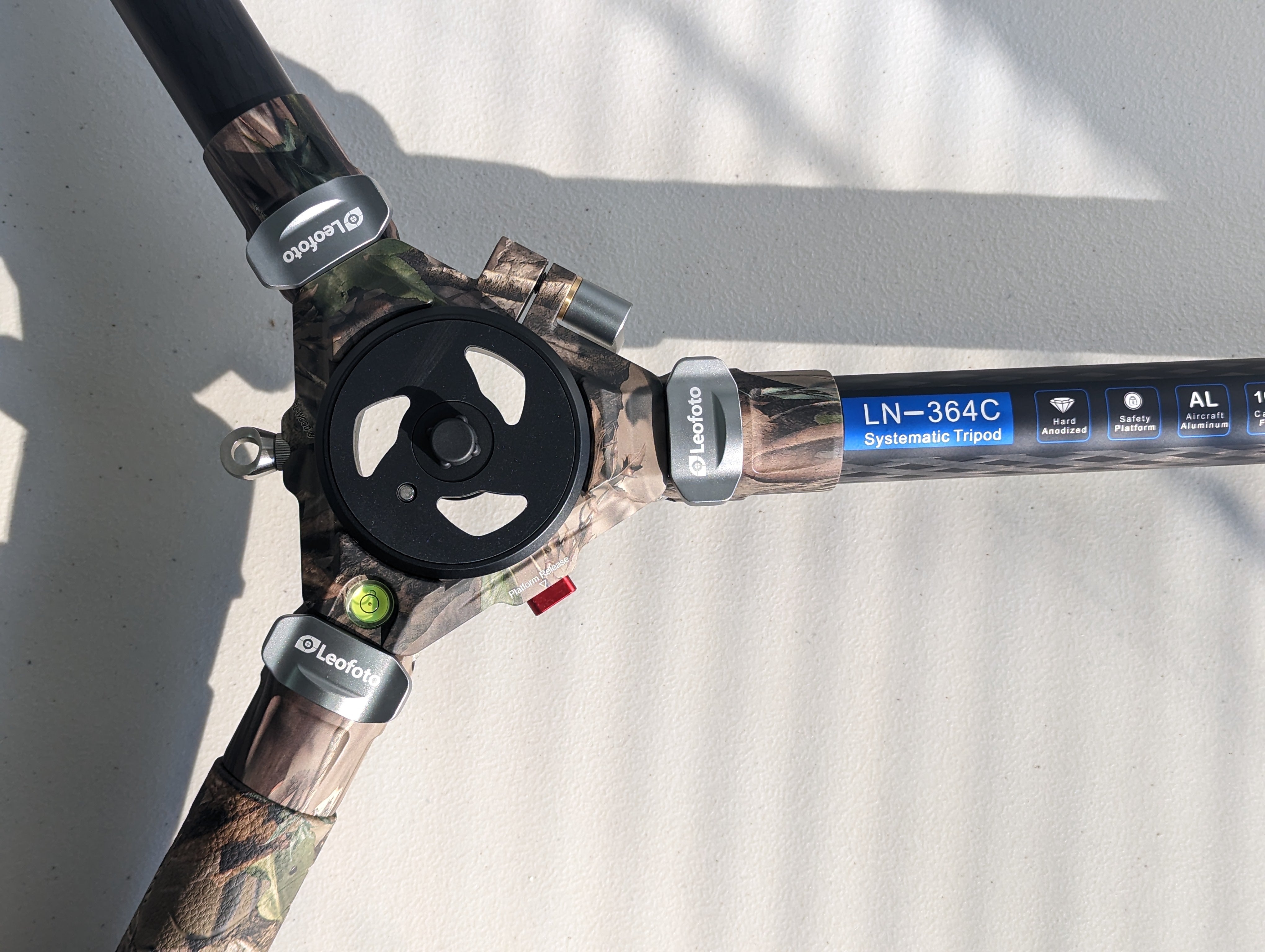 Leofoto LN-364C (Camo) Heavy Duty Tripod with 75mm Video Bowl+Platform & Bag