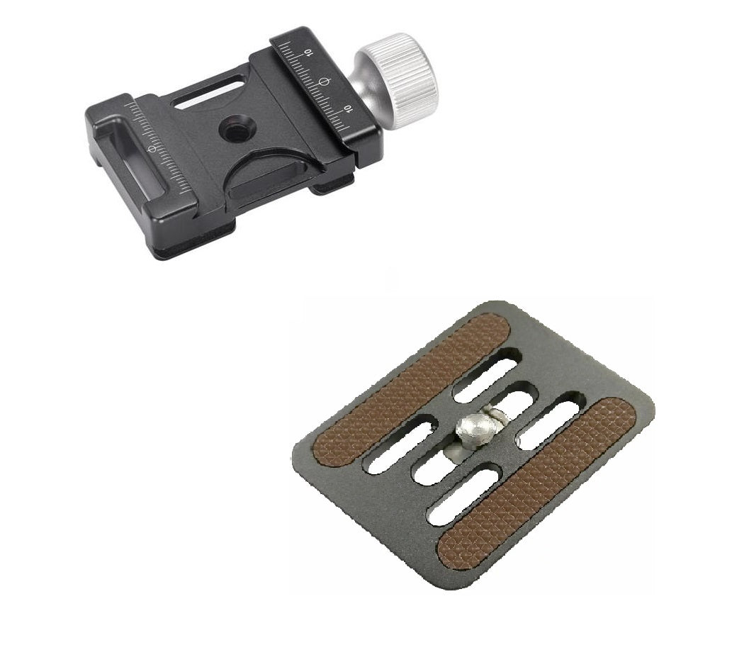 Leofoto DC-38Q 38mm Screw-Knob Clamp W/ BPL-50N Plate /W Strap Slot