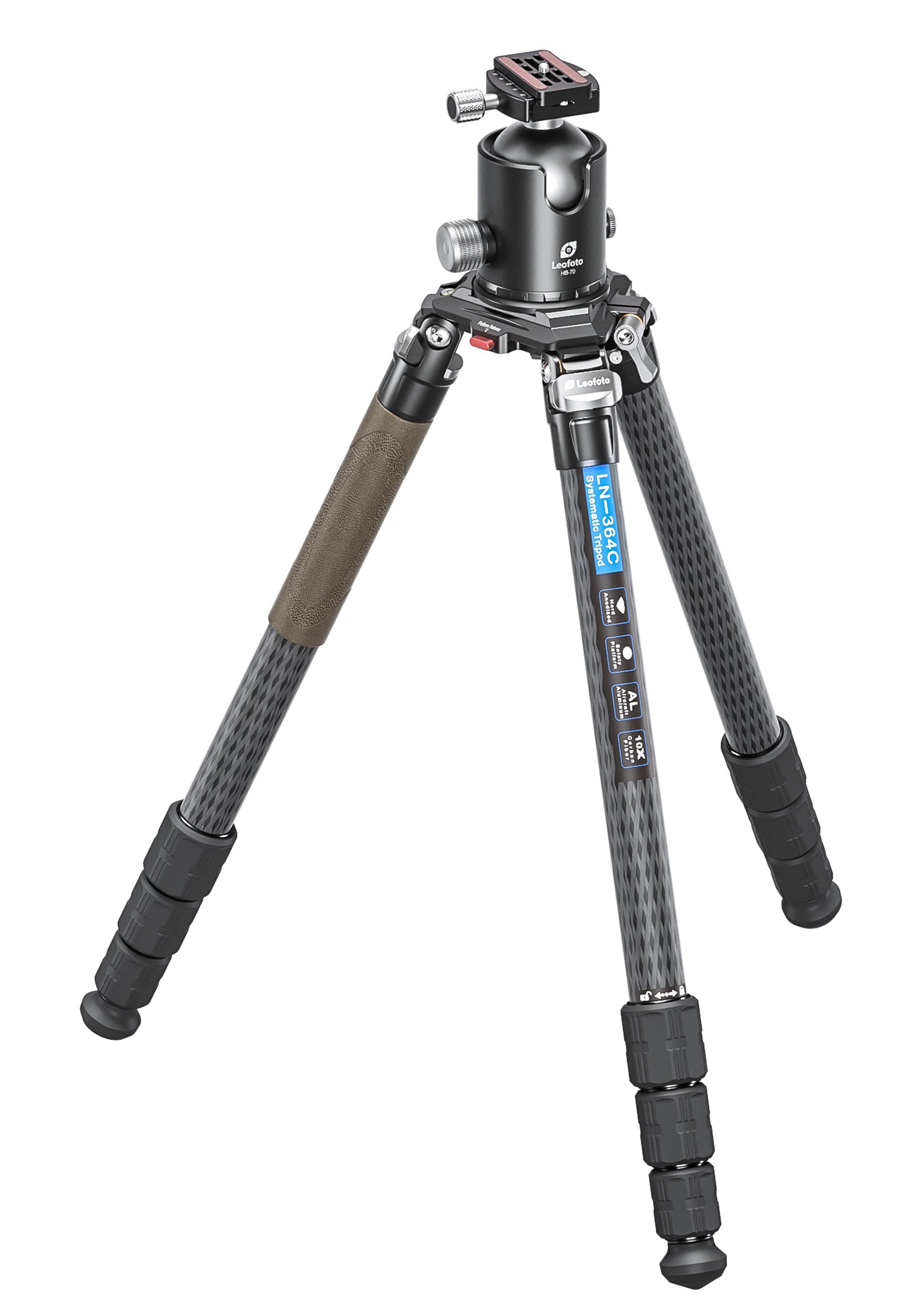 Leofoto LN-364C Heavy Duty Tripod with 75mm Bowl+Platform & Bag | Ball Head/Leveling Base Kit