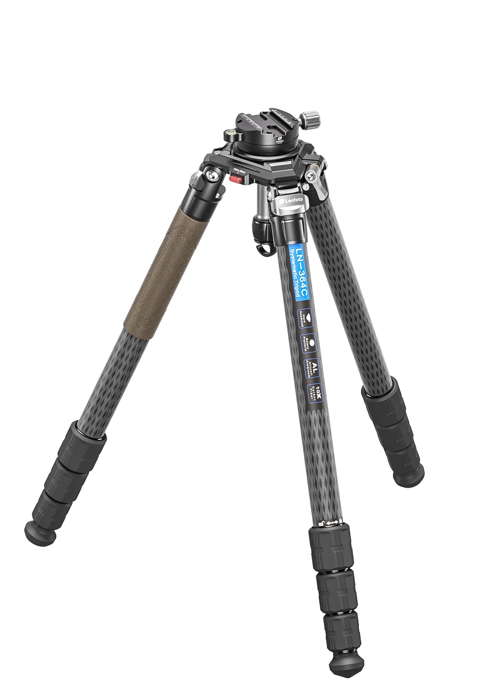 Leofoto LN-364C Heavy Duty Tripod with 75mm Bowl+Platform & Bag | Ball Head/Leveling Base Kit