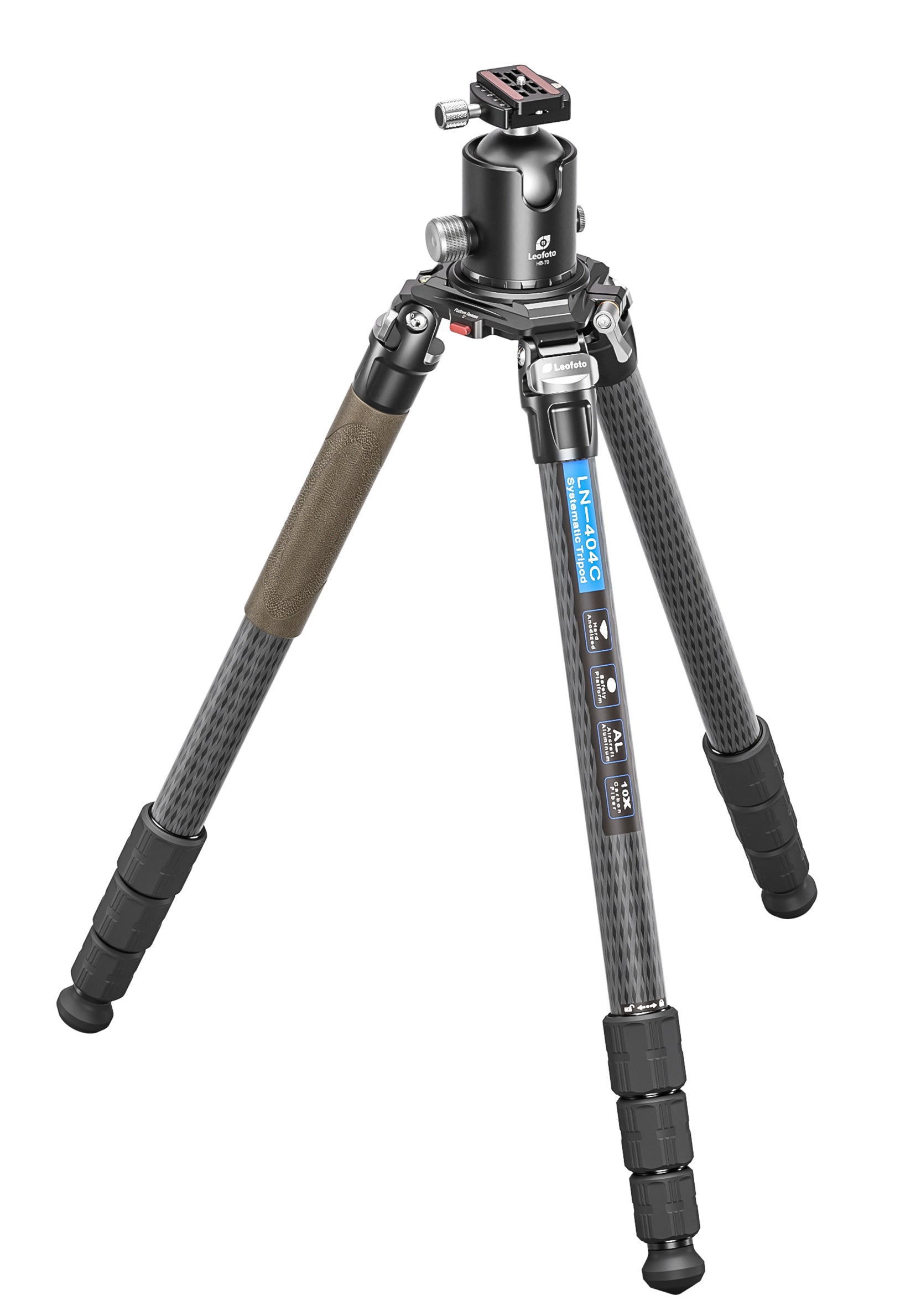 Leofoto LN-404C Heavy Duty Tripod with 100mm Bowl+Platform & Bag | Ball Head/Leveling Base Kit