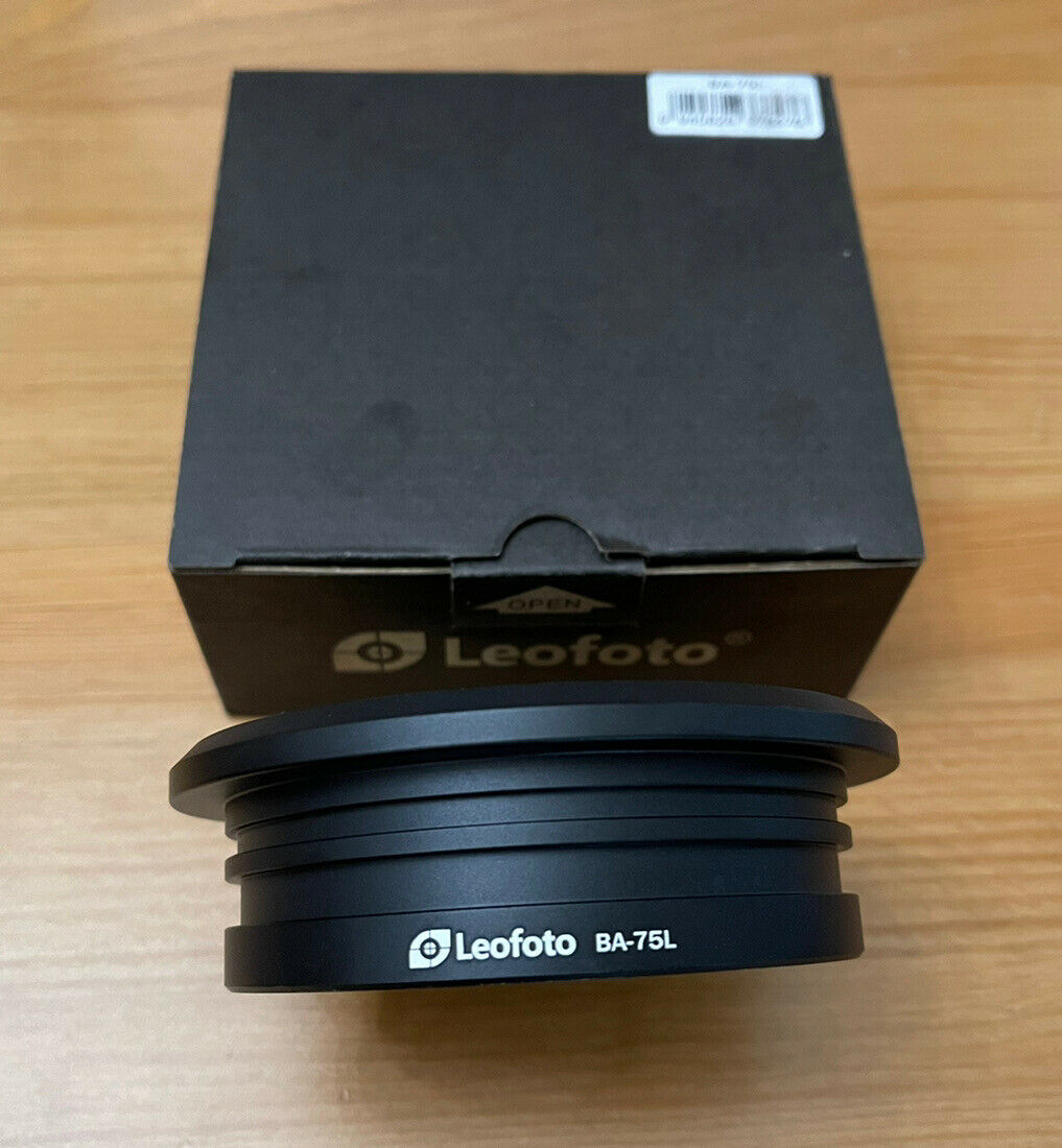 Leofoto BA-75L 100mm to 75mm Half-Bowl Video Head Adapter