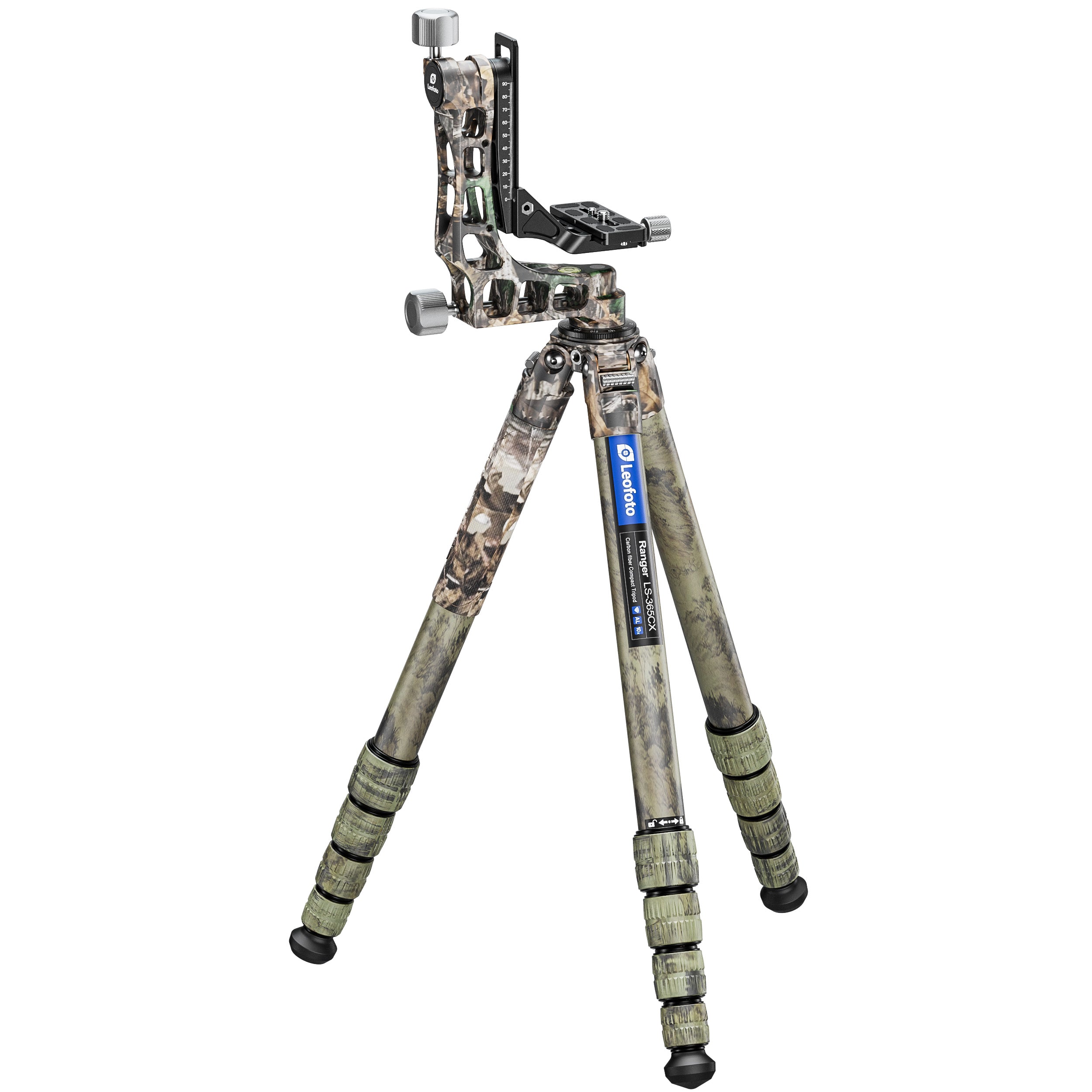 Leofoto LS-365C X Version Ranger Series Tripod + PG-1 Gimbal Head Kit-Full Camo
