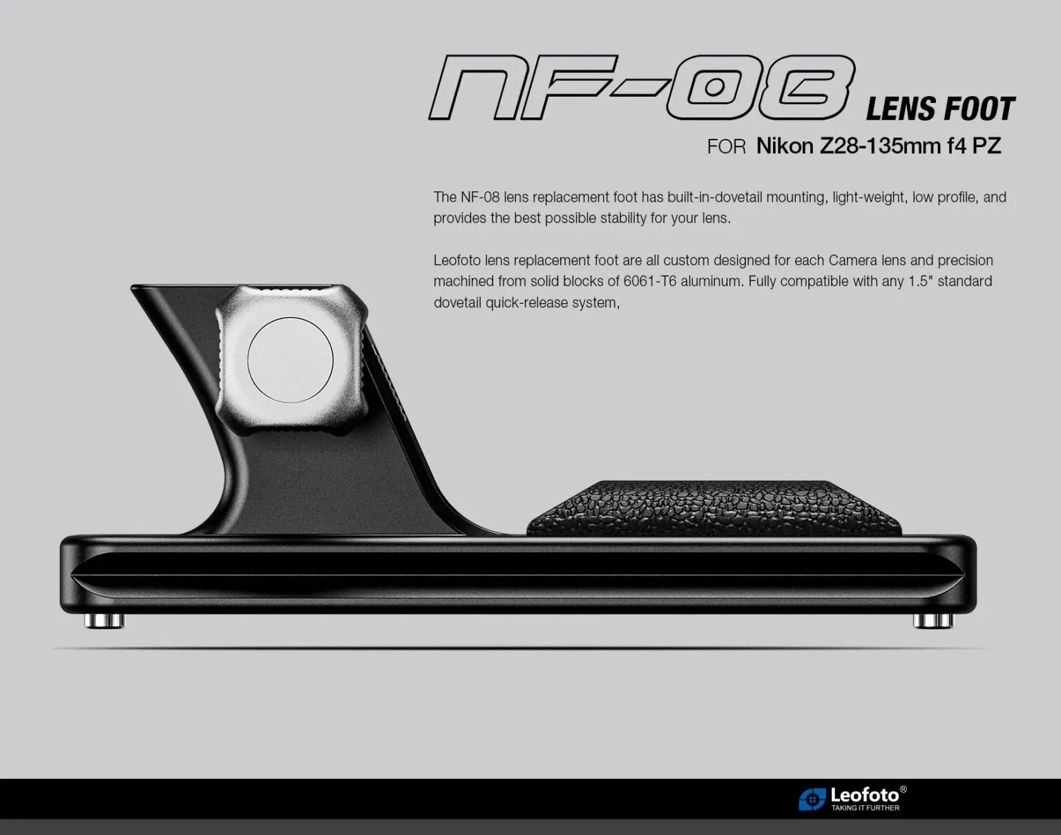 Leofoto NF-08 Replacement Foot for Nikon Z 28–135mm f/4 PZ