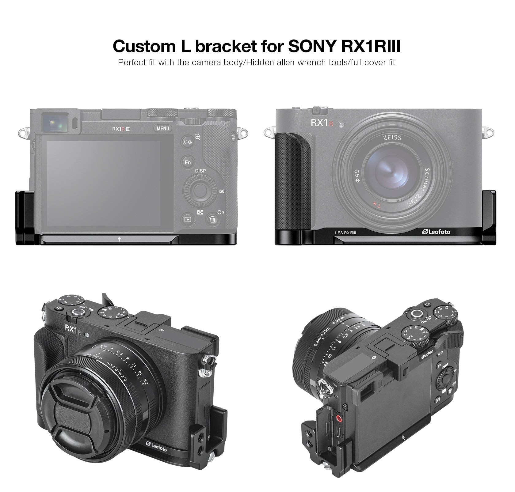 Leofoto LPS-RX1RIII L-Plate for Sony RX1R III | Arca Compatible