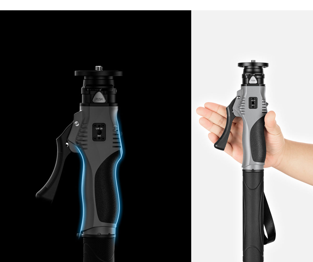 Leofoto MF-363C One-Click Carbon Fiber Monopod with VD-04P Foot Pedal Base
