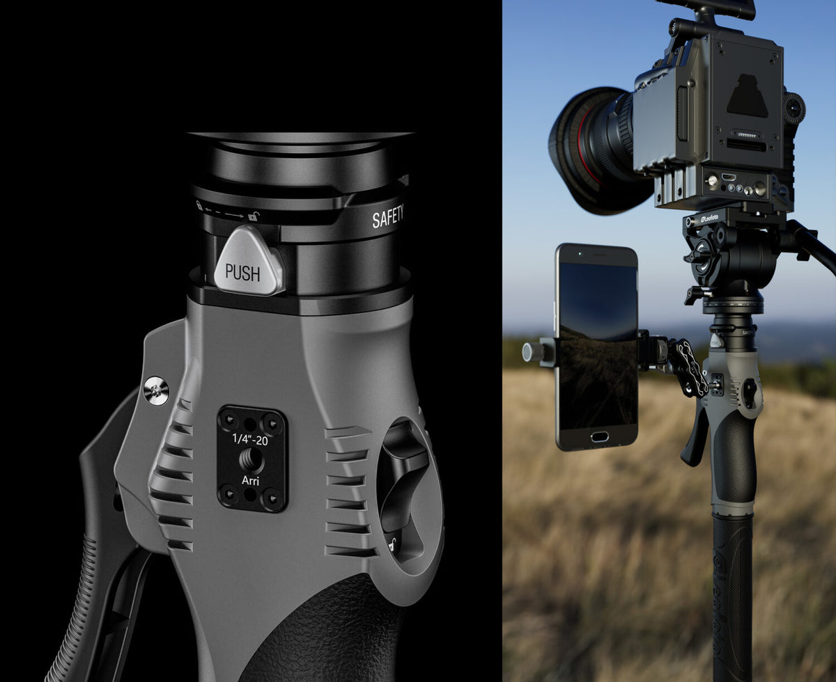 Leofoto MF-363C One-Click Carbon Fiber Monopod with VD-04P Foot Pedal Base