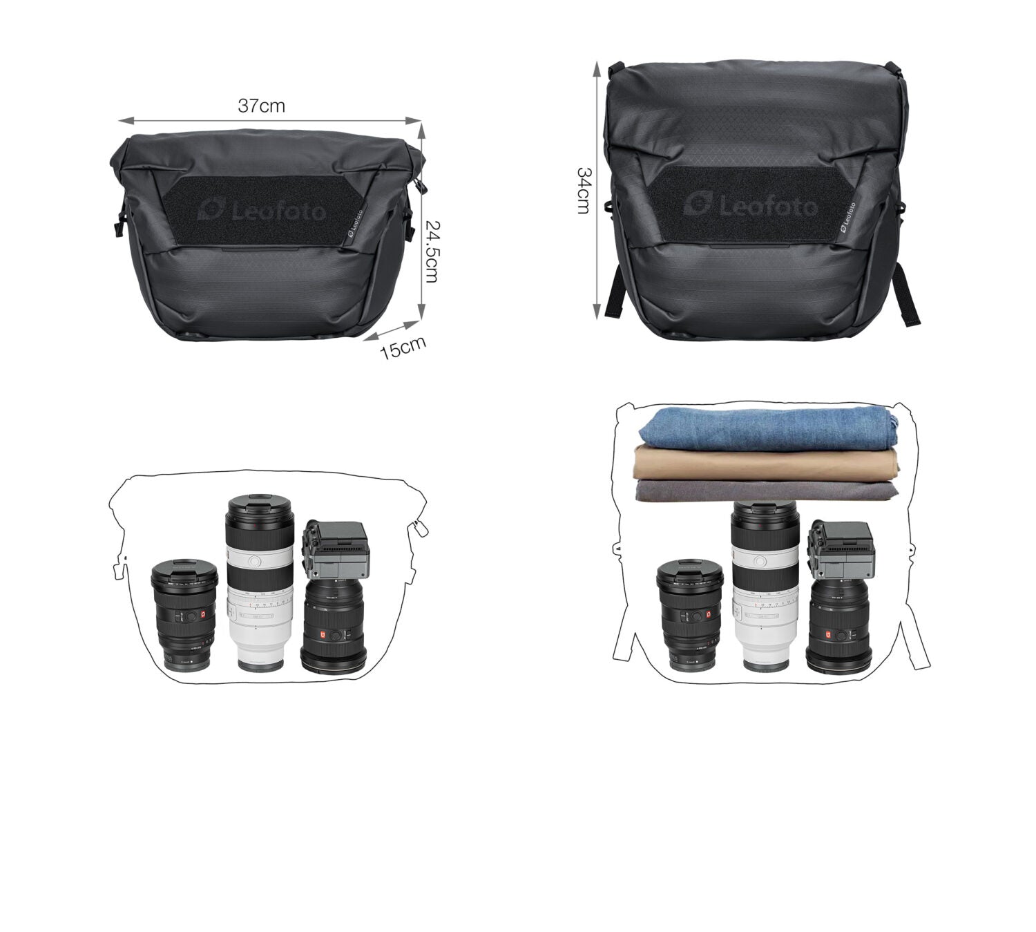 Leofoto 11L Sling Camera Bag (Matte Black, Cream Beige, Mint Green)