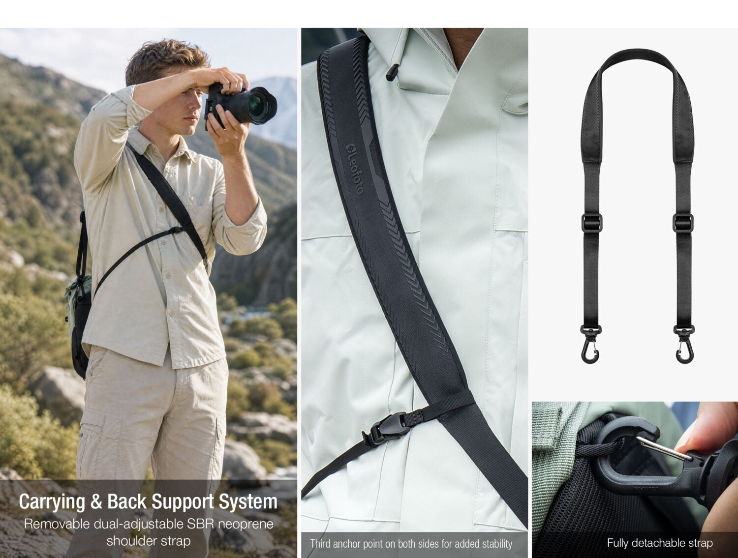Leofoto 11L Sling Camera Bag (Matte Black, Cream Beige, Mint Green)