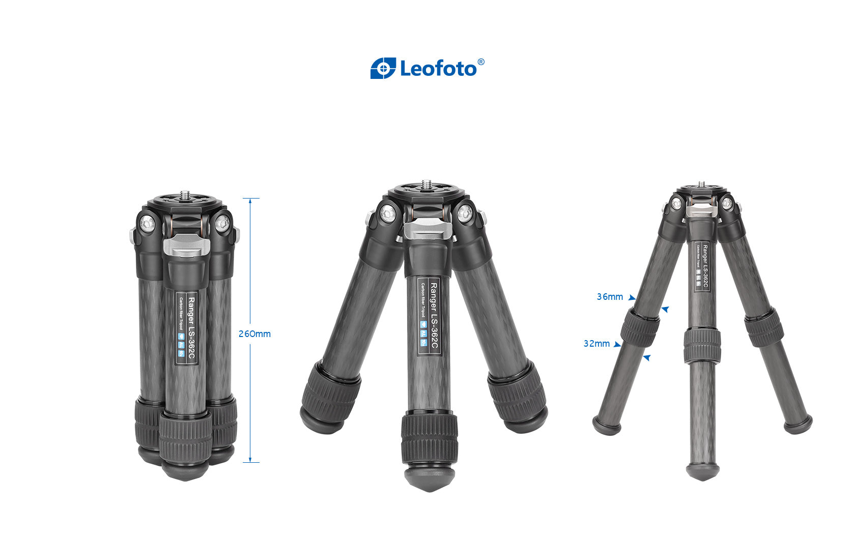 "Open Box" Leofoto LS-362C Short Ranger Series Tripod Set