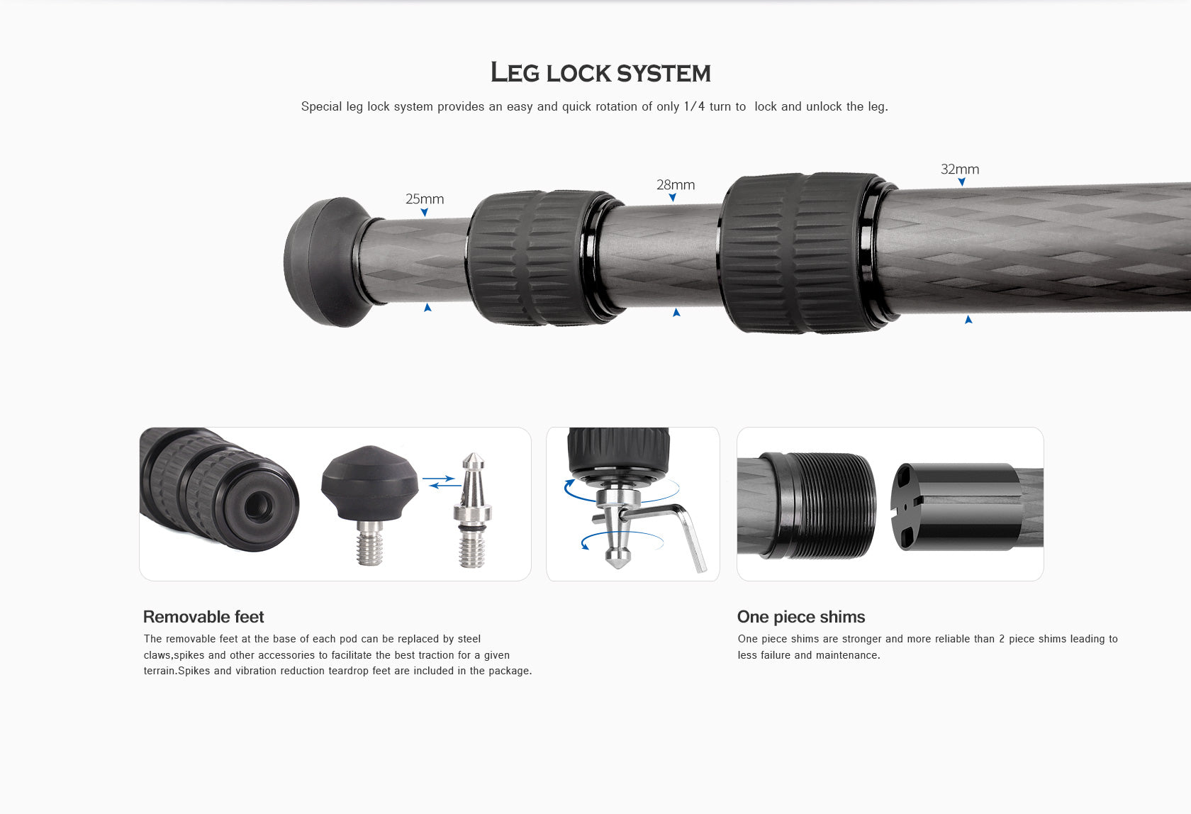 “Open Box" Leofoto LM-323C Tripod with 75mm Video Bowl+Platform and Bag