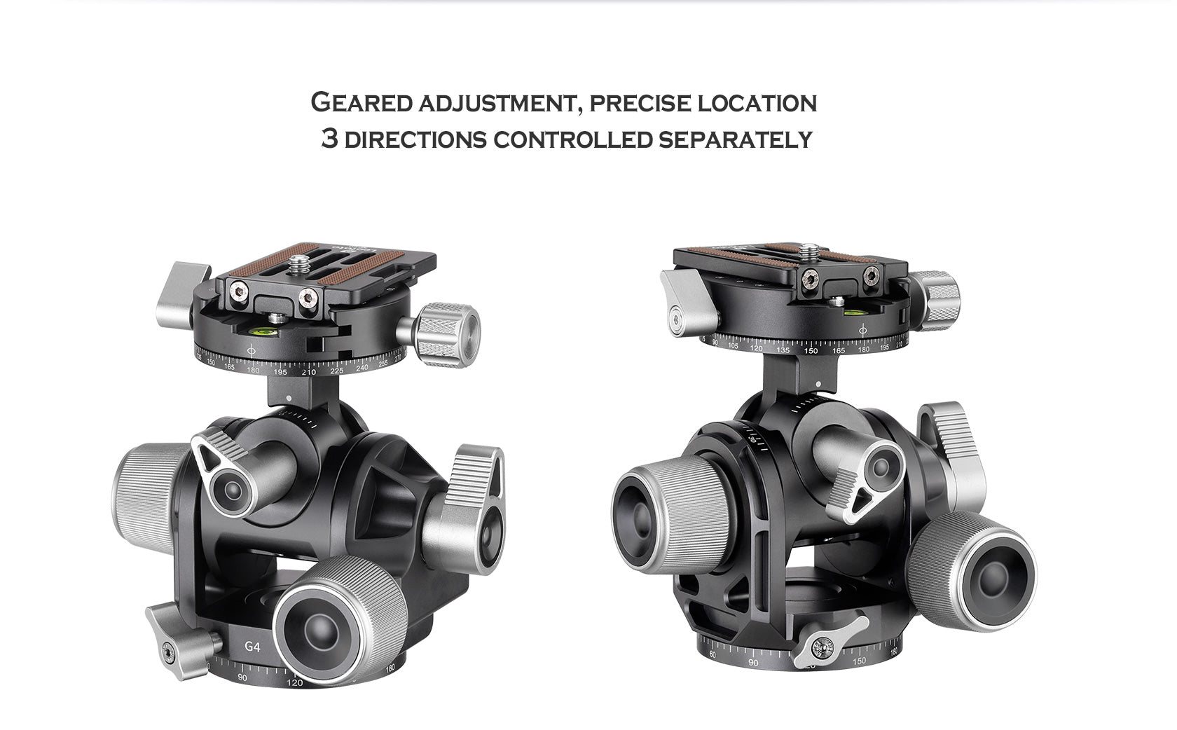 Leofoto G4 Four Way Geared Head with 360° Panning Clamp | Arca Compatible