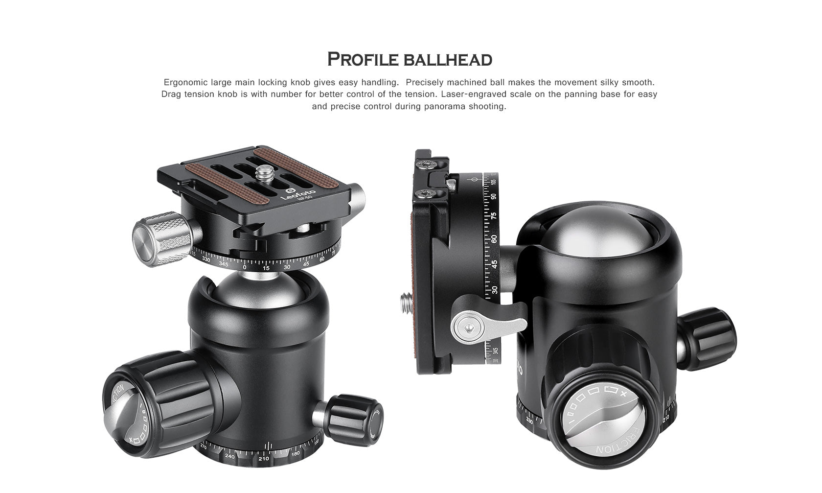 Leofoto NB-34 Pro Panning Ball Head with 360° Panning Clamp | Arca Compatible