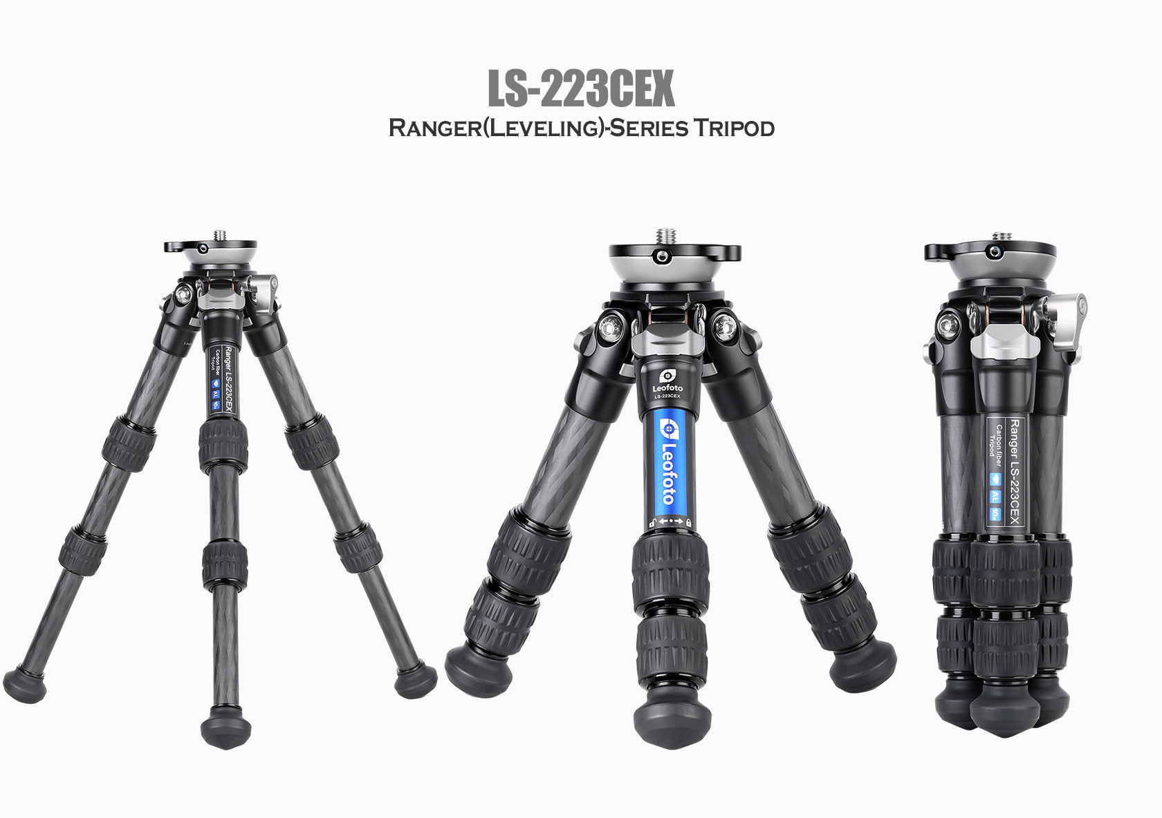 Leofoto LS-223CEX Table/Ground Mini Tripod with Integrated Leveling Ba
