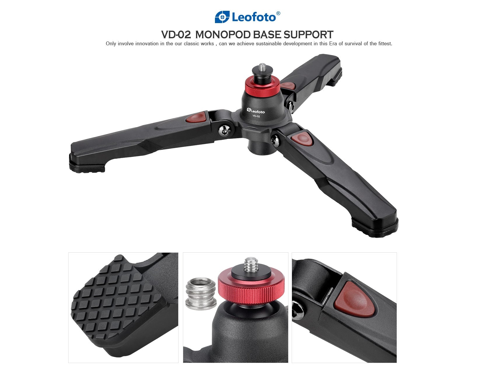 "Open Box" Leofoto VD-02 Monopod Base Support