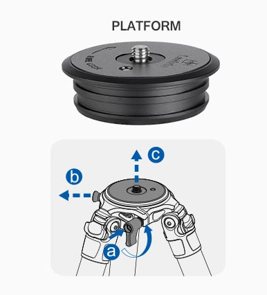 "Open Box" Leofoto TP-100 / TP-75 3/8" Flat Top Plate Adapter