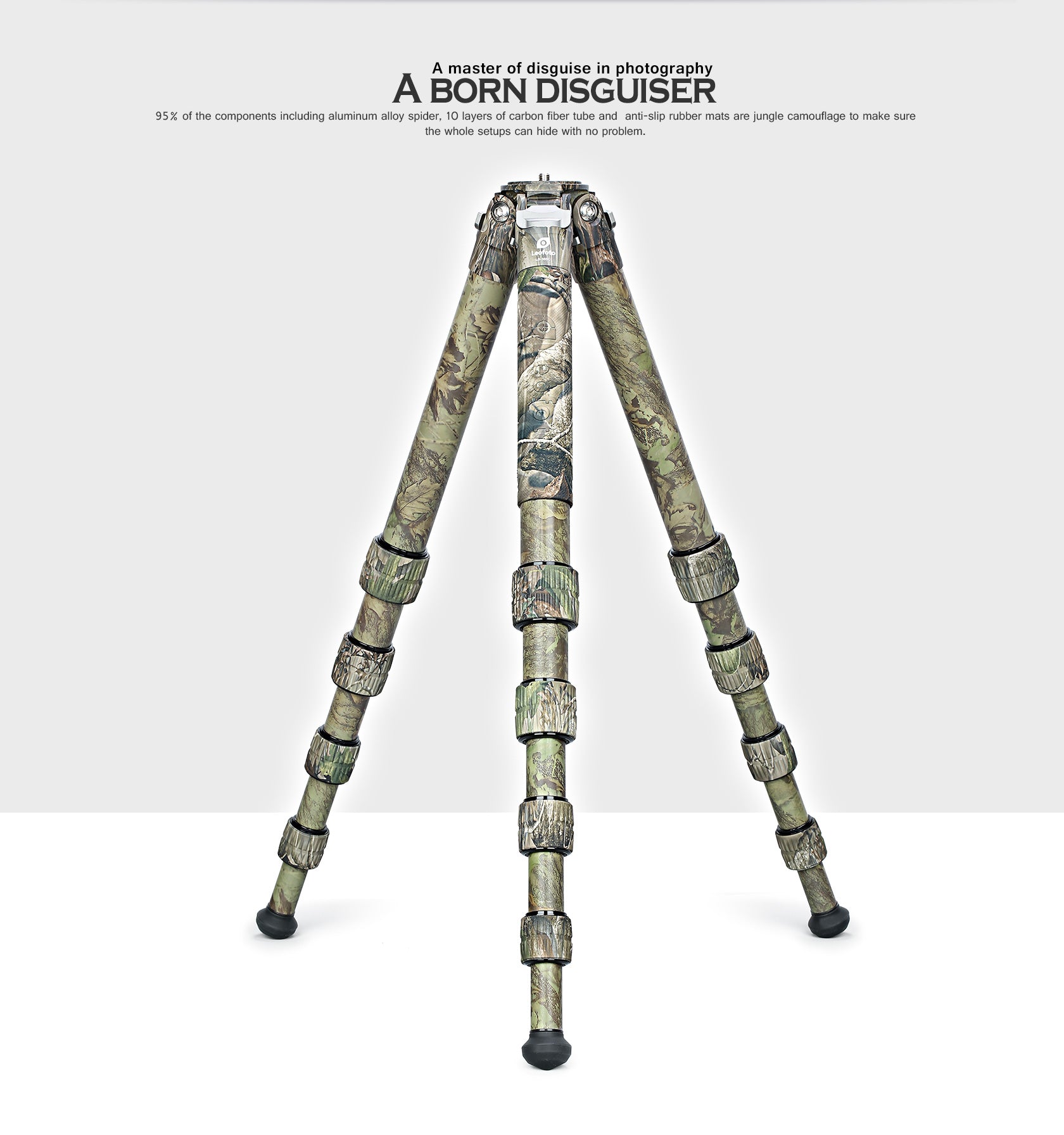 Leofoto LS-365C+LH-40 (Full Camo) Carbon Fiber Tripod Kit