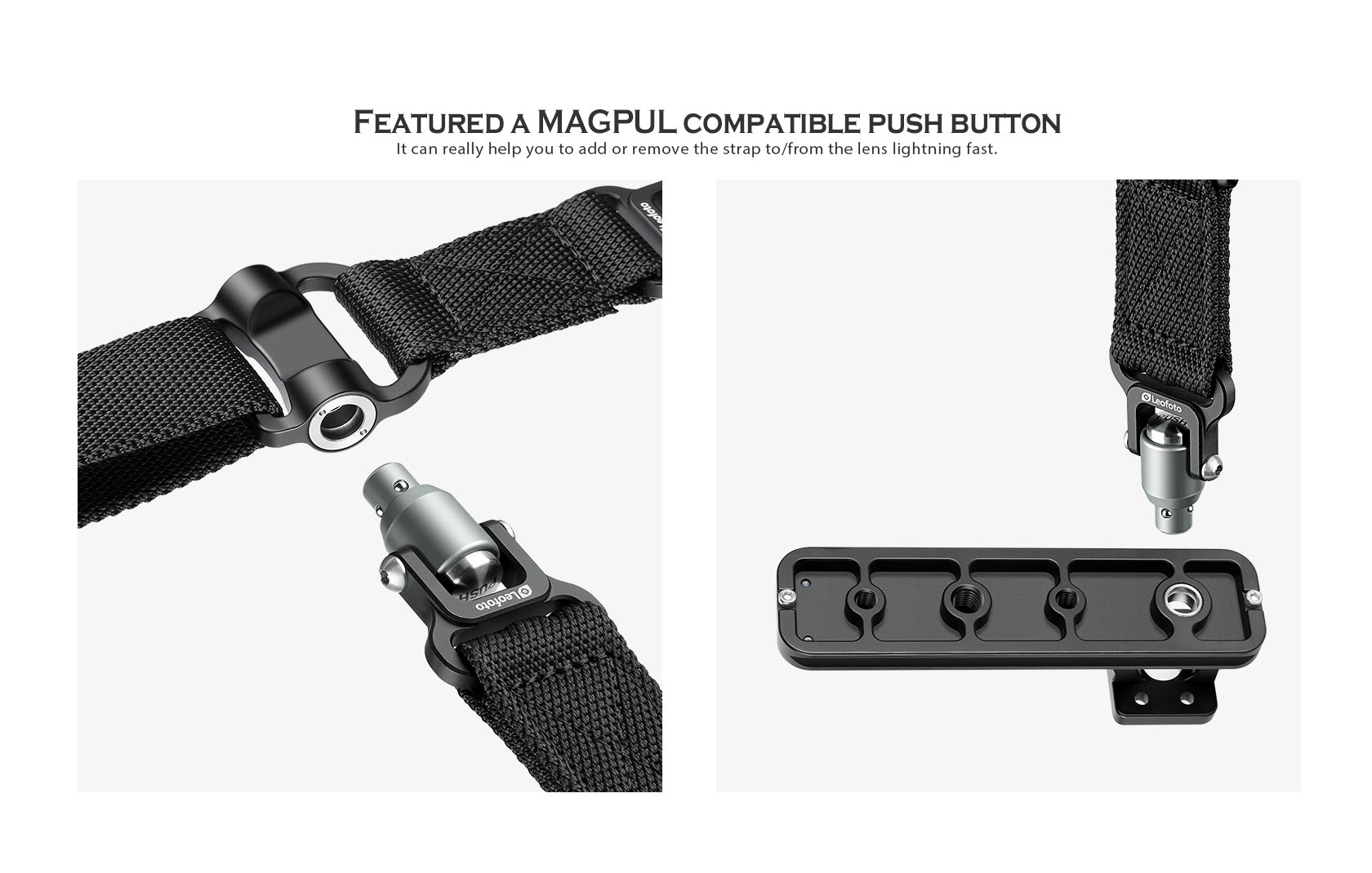 Leofoto SP-01+DC-22Q QD Strap & Clamp Kit