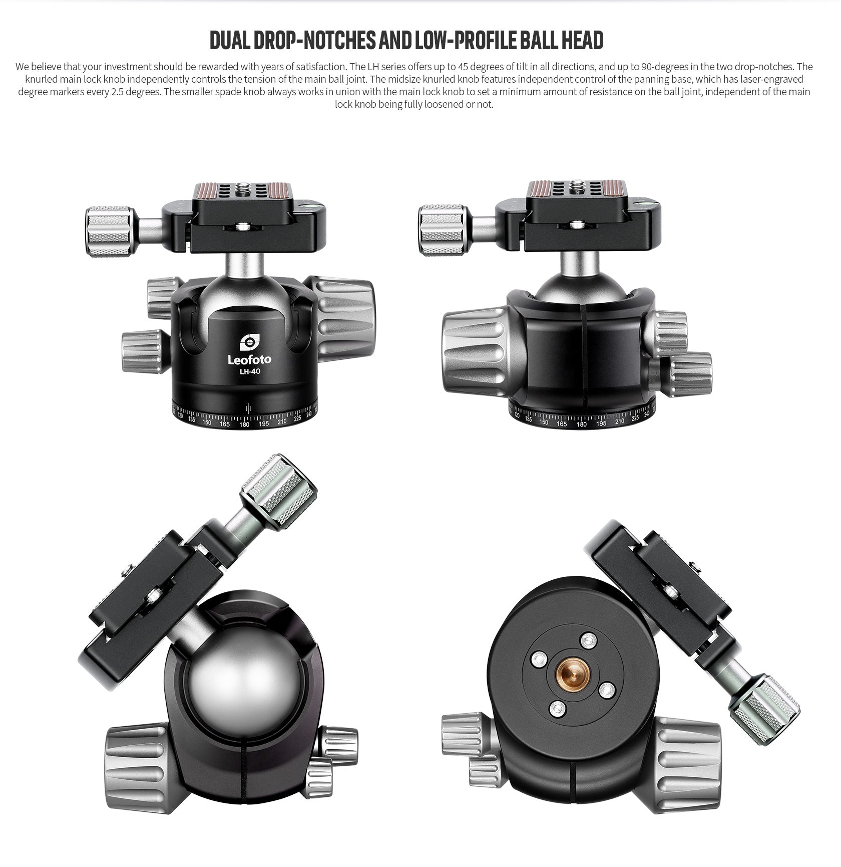 “Open Box" Leofoto LP-324C+LH-40 Poseidon Ocean Tripod with Ballhead | Anti-Corrosion with Titanium Foot Spike