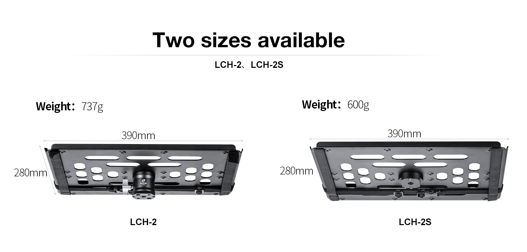 Leofoto LCH-2S 16" Laptop / Projector Tray / Combined with Tripod 3/8" Mounting Socket / Arca Swiss Dovetail