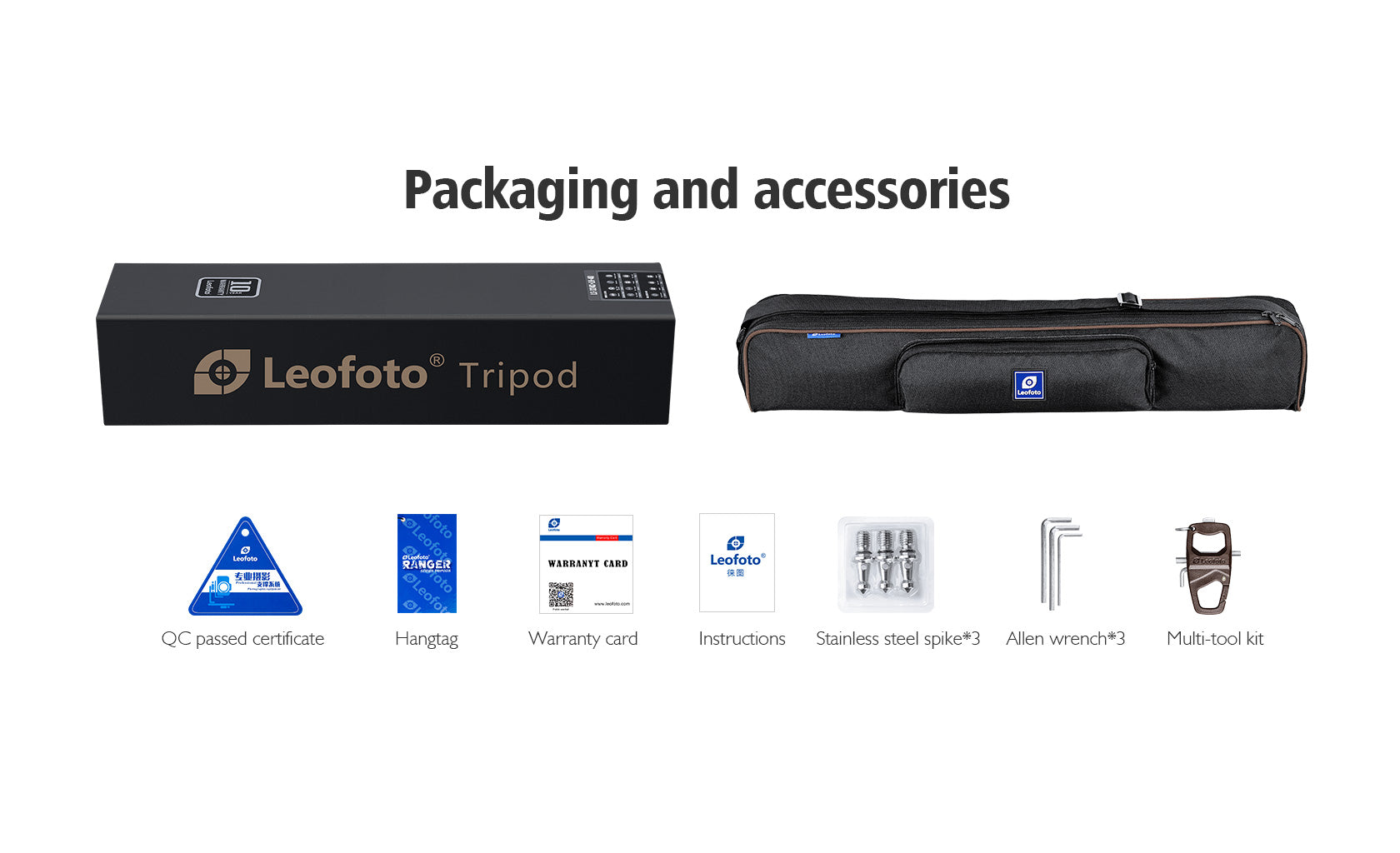 “Open Box" Leofoto SA Outdoors Tripod + MG-40 (Dual Arca / Picatinny Clamp) Precision-Lock Ball Head Set