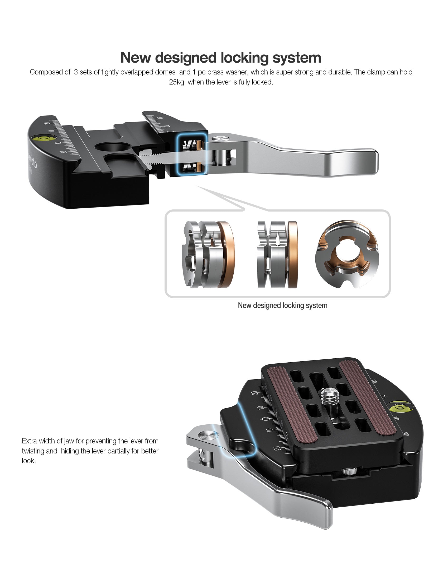 Leofoto LH-55LR Ball Head with LR-70 Lever Release Clamp | Arca Compat