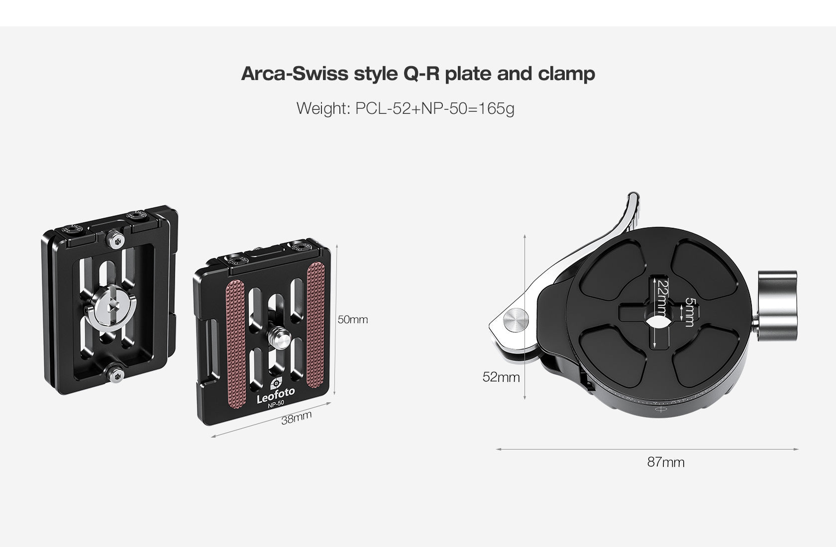 Leofoto PCL Series Panning Lever-Release Control Clamp | Arca Compatible