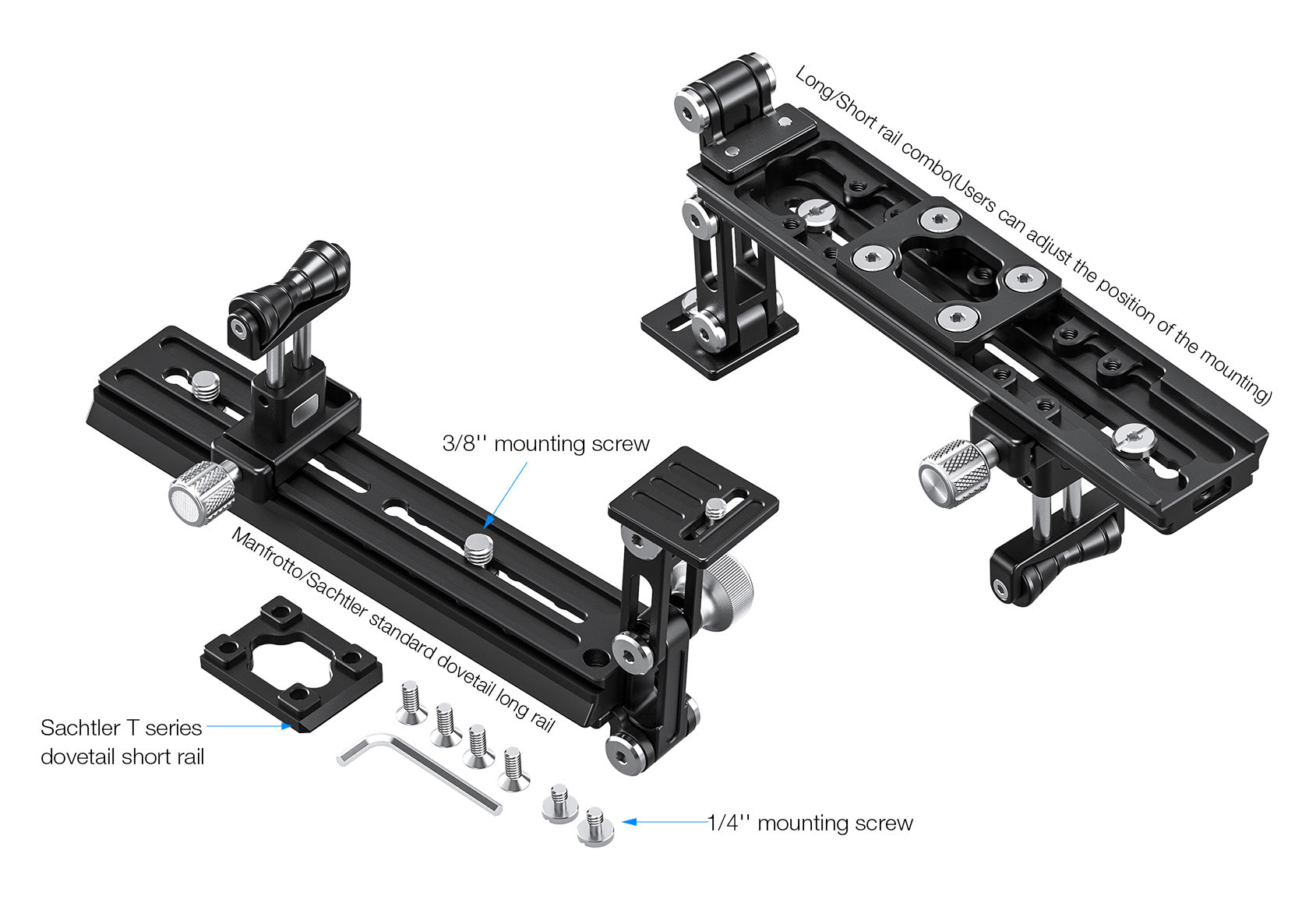 "Open Box" Leofoto VR-220Kit Updated 220mm Dual Pivot Long Lens Support for Manfrotto/ Sachtler Tripod Head