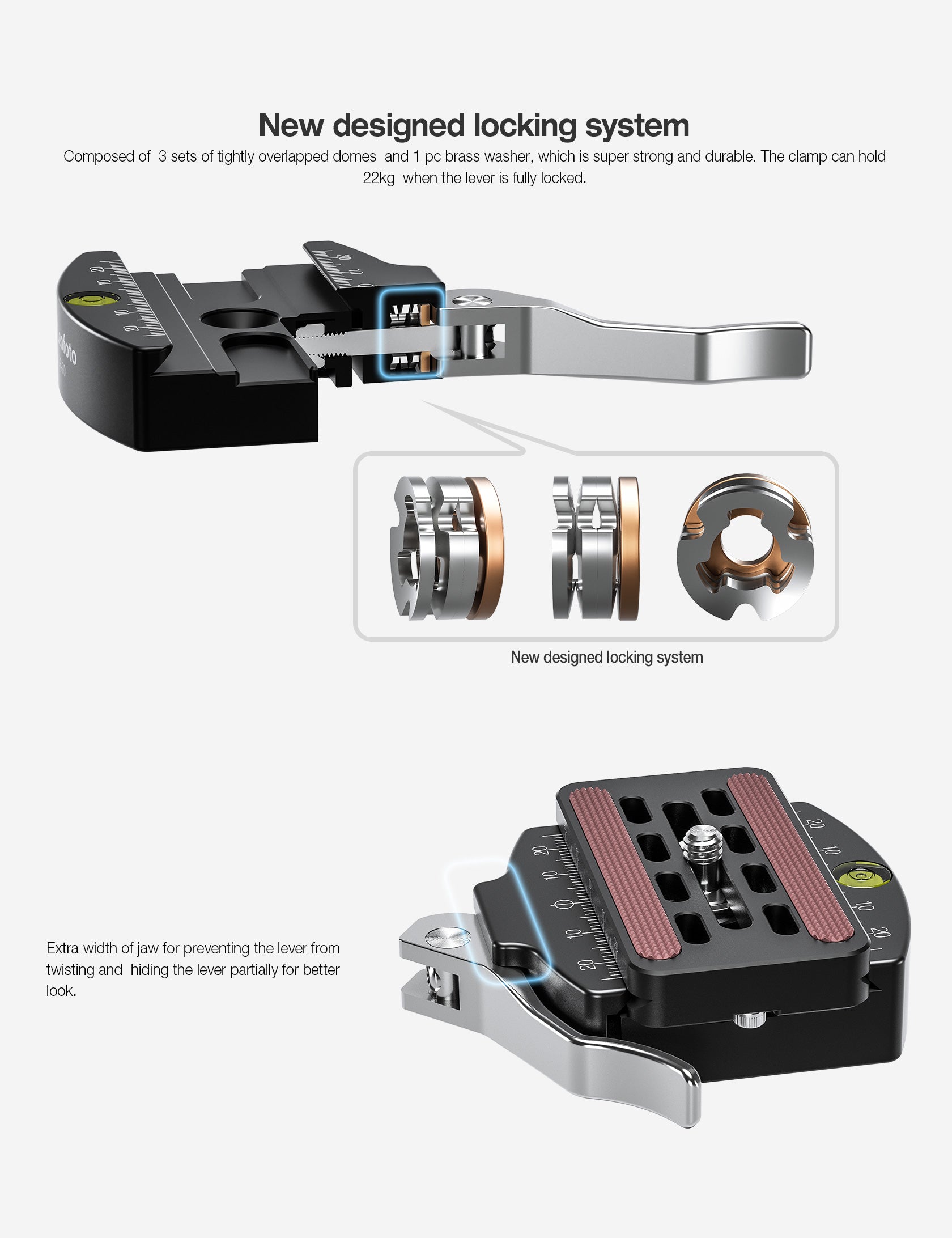 Leofoto LR-60 Lever Release Clamp with QP-70N QR Plate