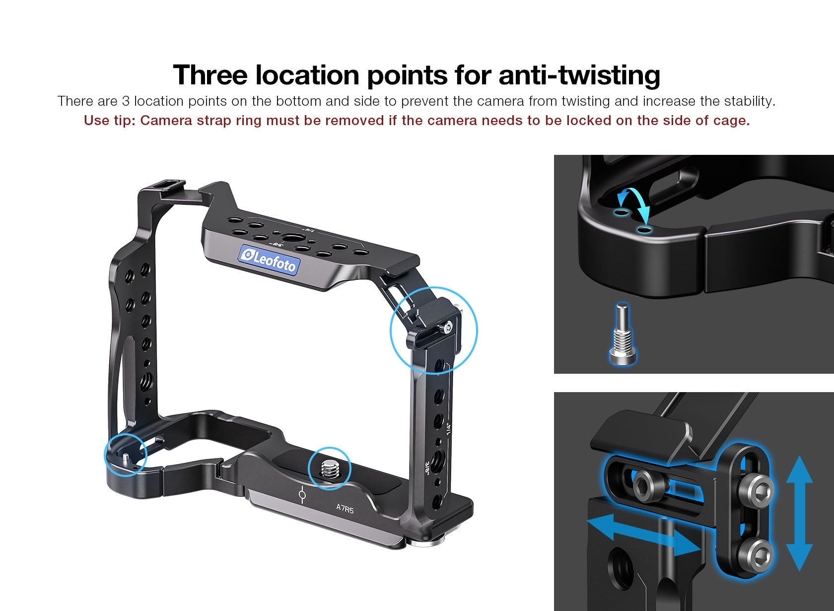 Leofoto A7R5 Camera Cage for Sony A7R5/A7RIV/A7SIII/A1